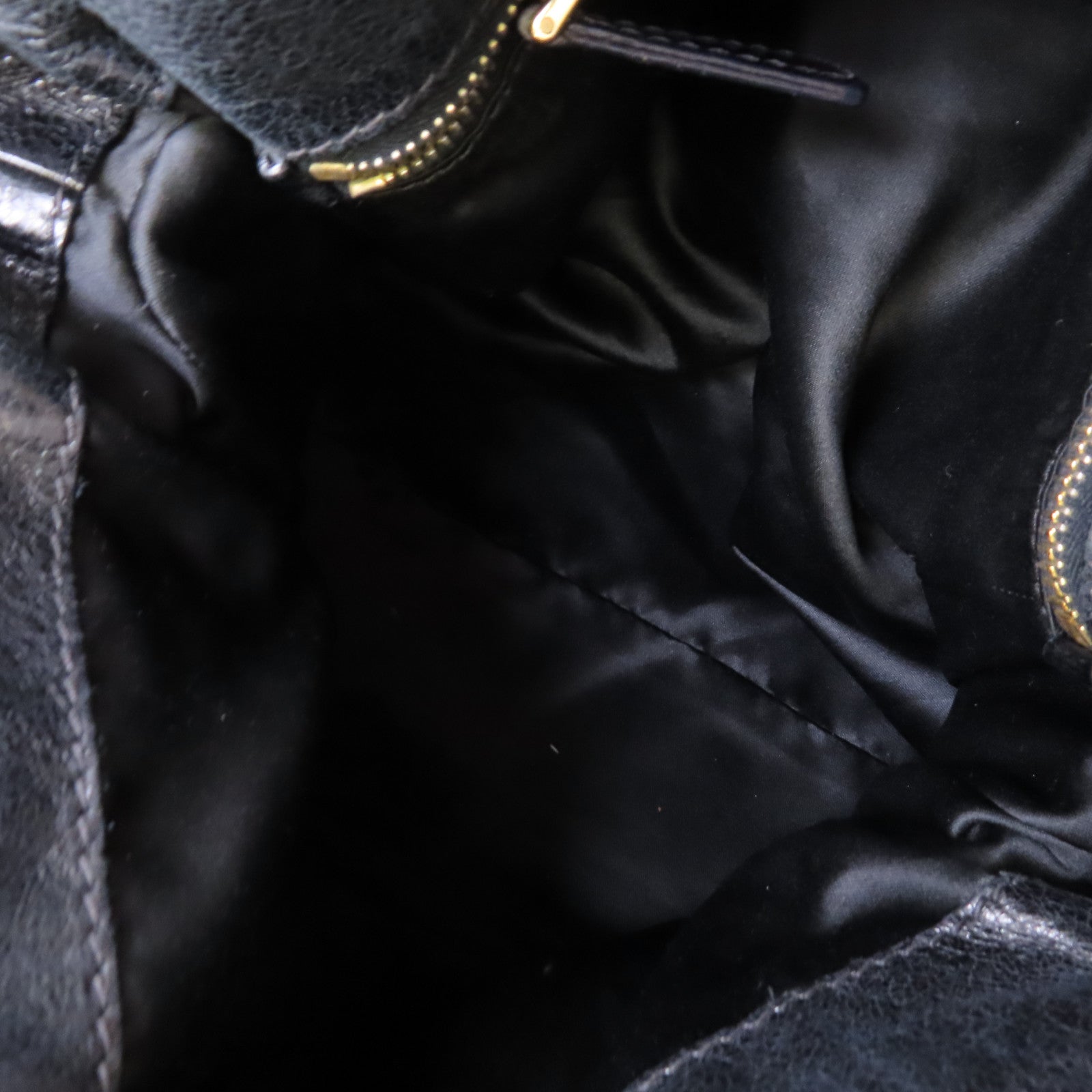 Miu Miu 牛皮皮革2Way Shoulder Bag金扣手挽肩背兩用袋黑色