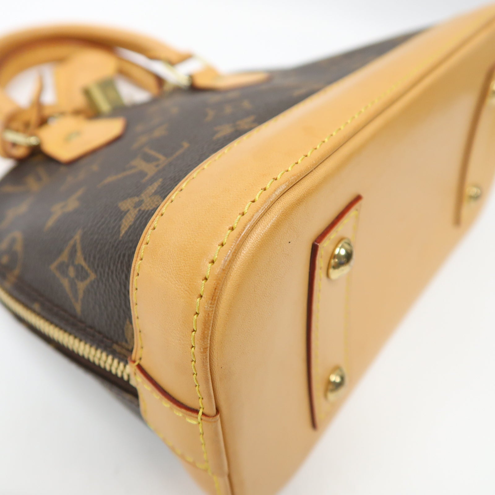 LOUIS VUITTON Monogram Alma BB金扣手挽肩背兩用袋啡色
