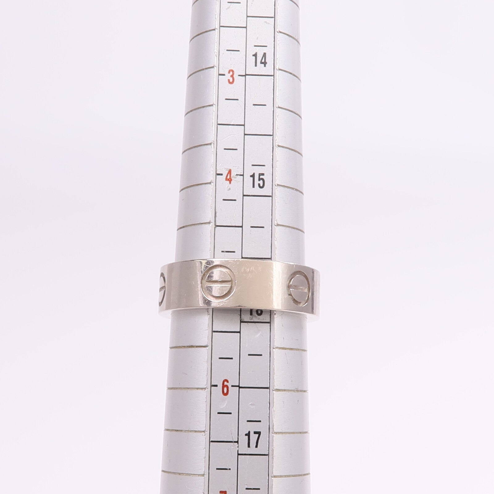 CARTIER 18K白金Love Ring戒指Cartier#50/US#5.25
