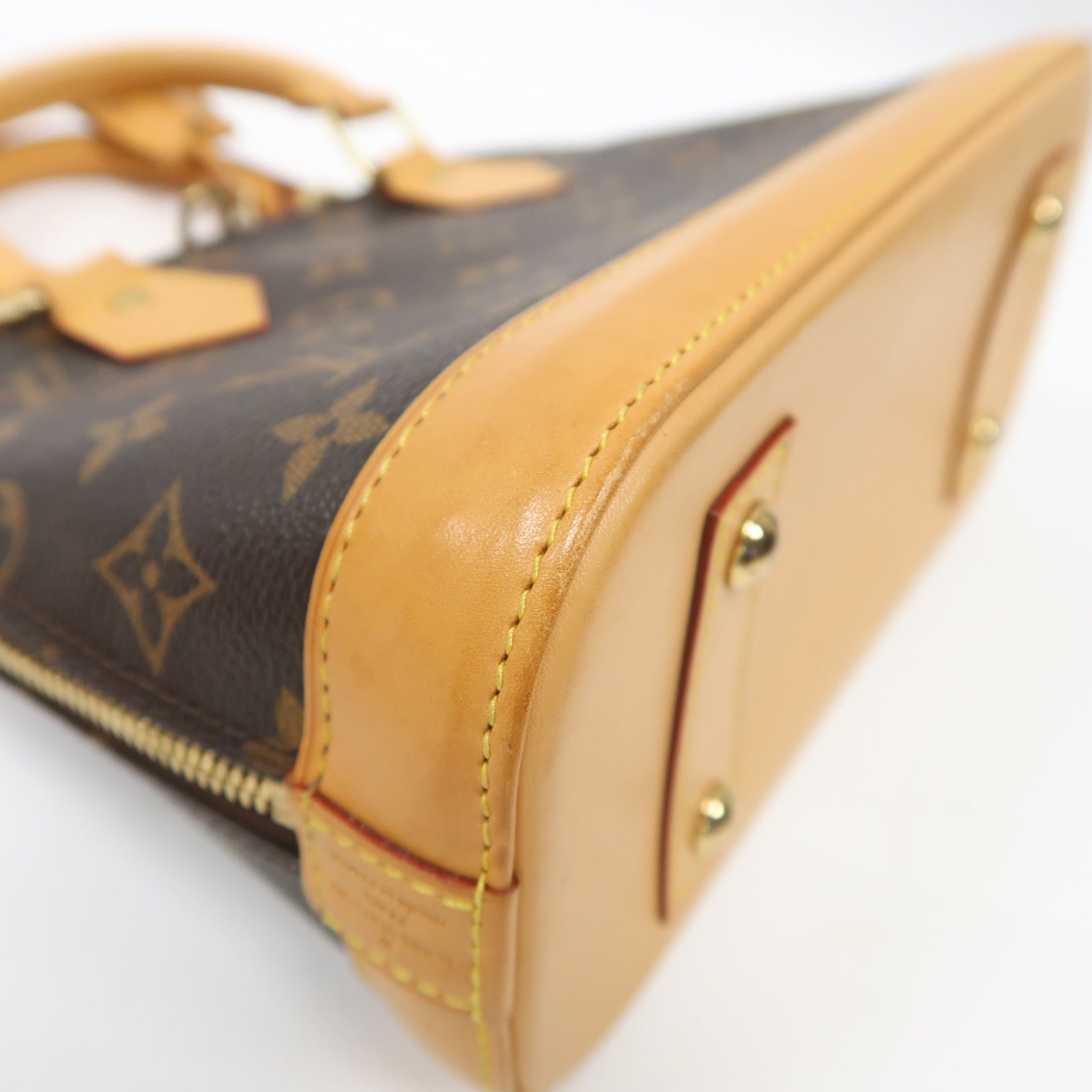 LOUIS VUITTON Monogram Alma BB金扣手挽肩背兩用袋啡色