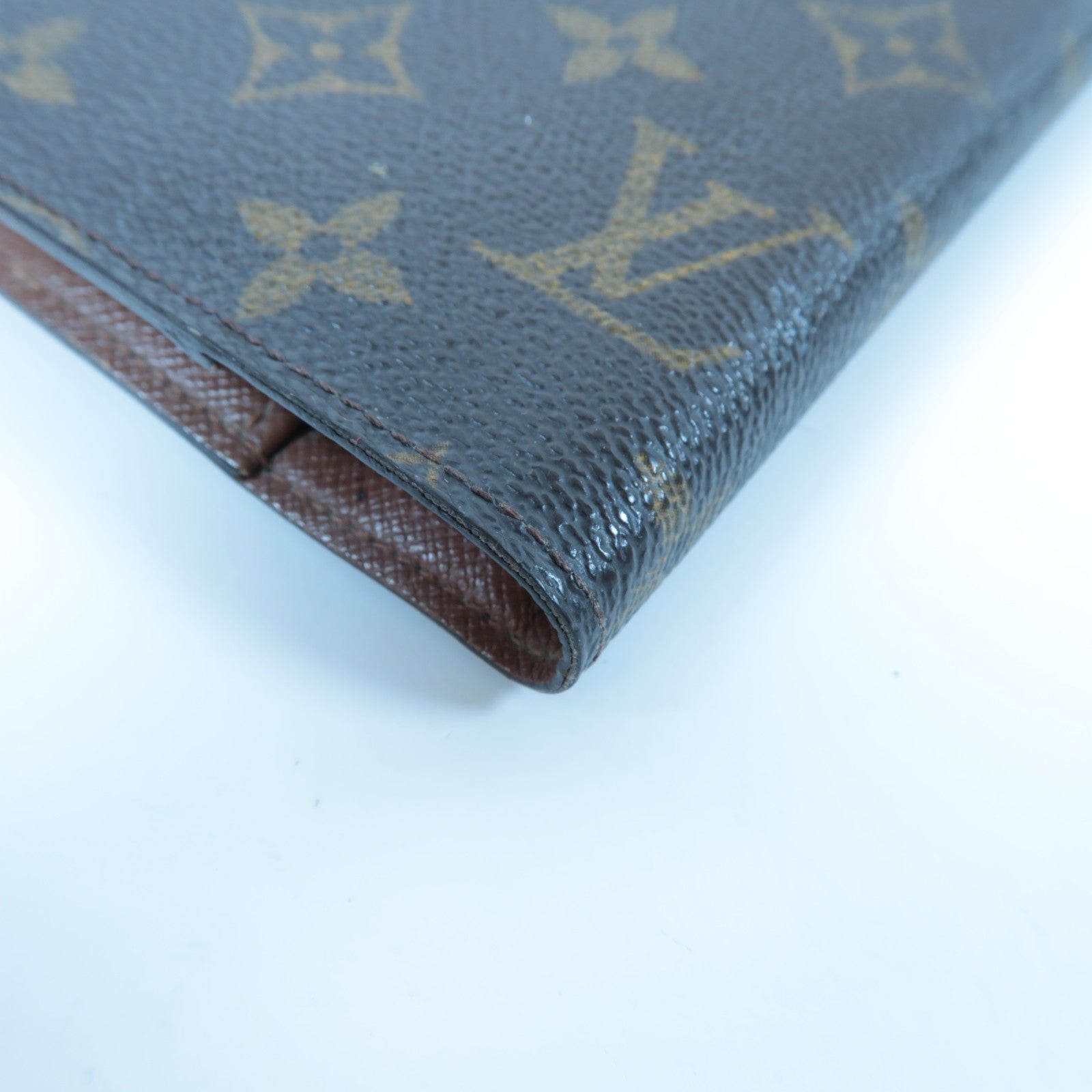 LOUIS VUITTON Monogram Small Ring Agenda Cover金扣小號活頁環記事本封套啡色
