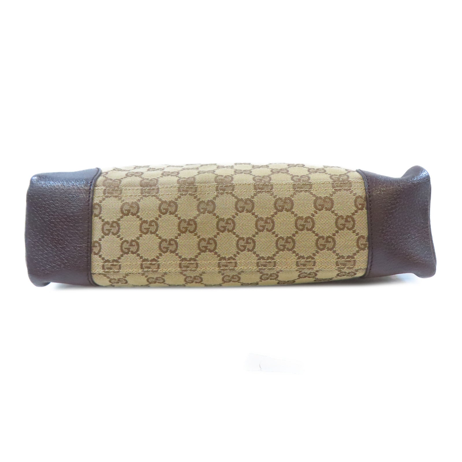GUCCI 帆布Shoulder Bag銀扣肩背袋啡色