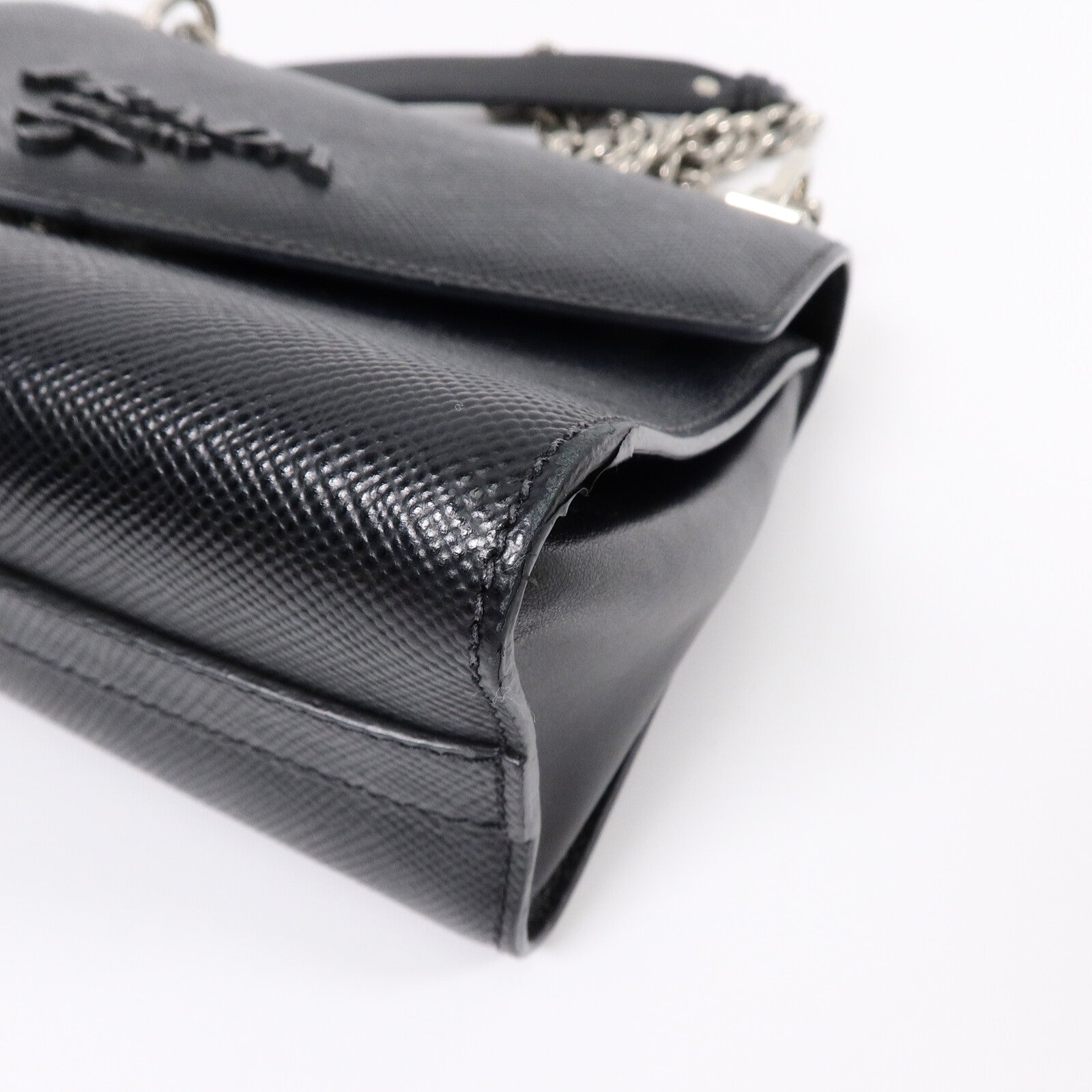 PRADA Saffiano Monochrome鏈帶肩背袋