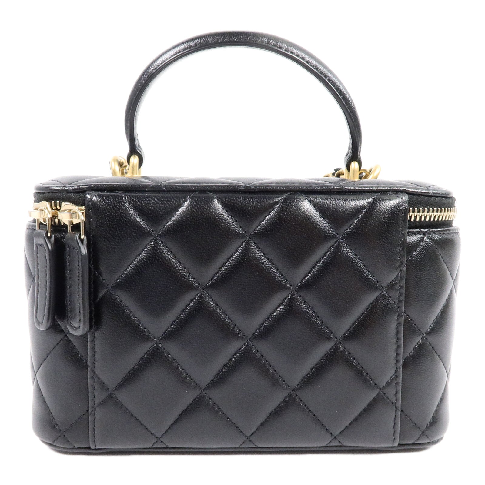 CHANEL 羊皮皮革Vanity Case Top Handle手挽肩背兩用袋