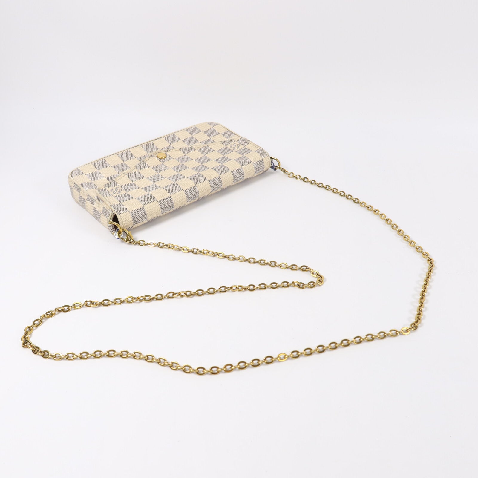 LOUIS VUITTON Damier Azur Pochette Felicie肩背袋