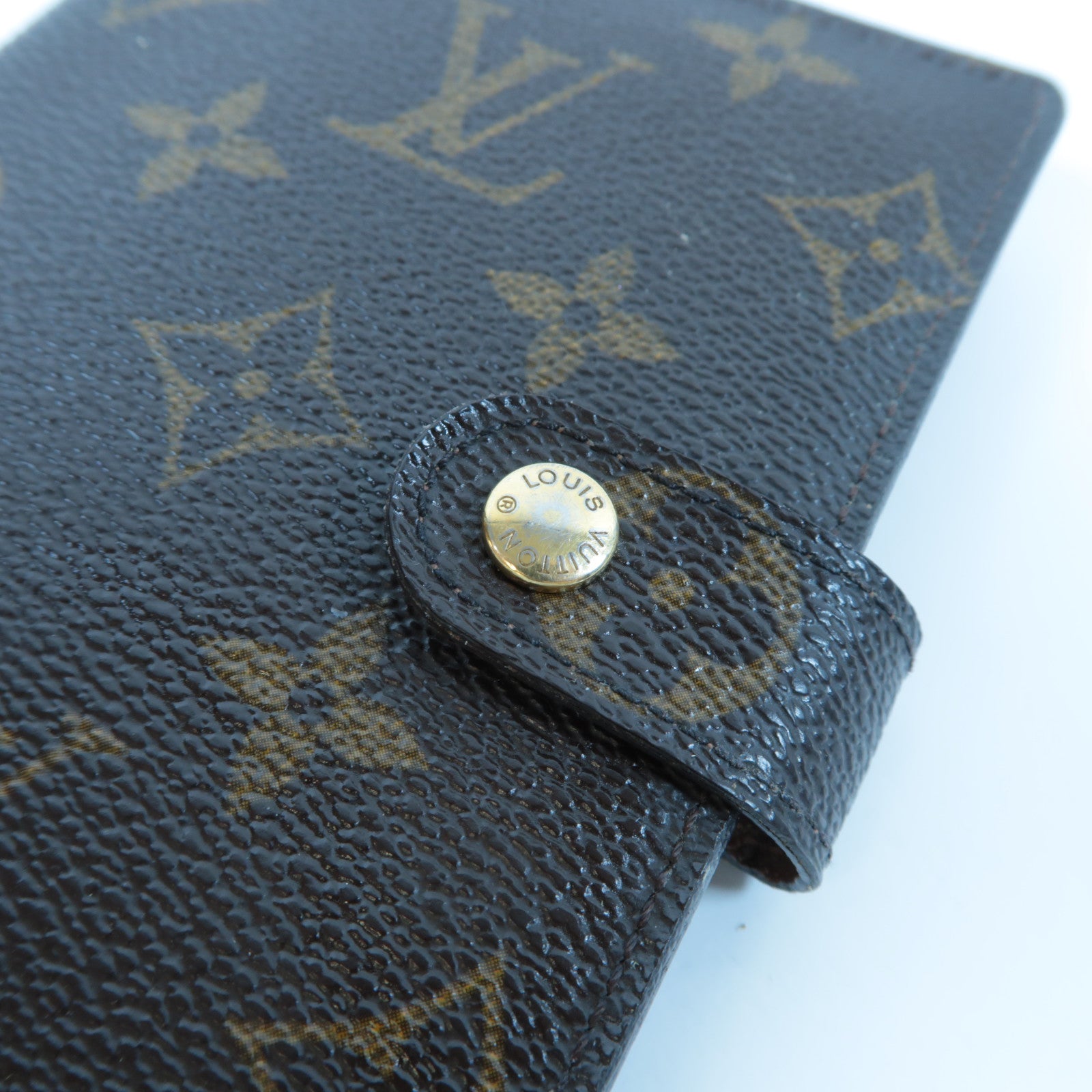 LOUIS VUITTON Monogram Small Ring Agenda Cover金扣小號活頁環記事本封套啡色