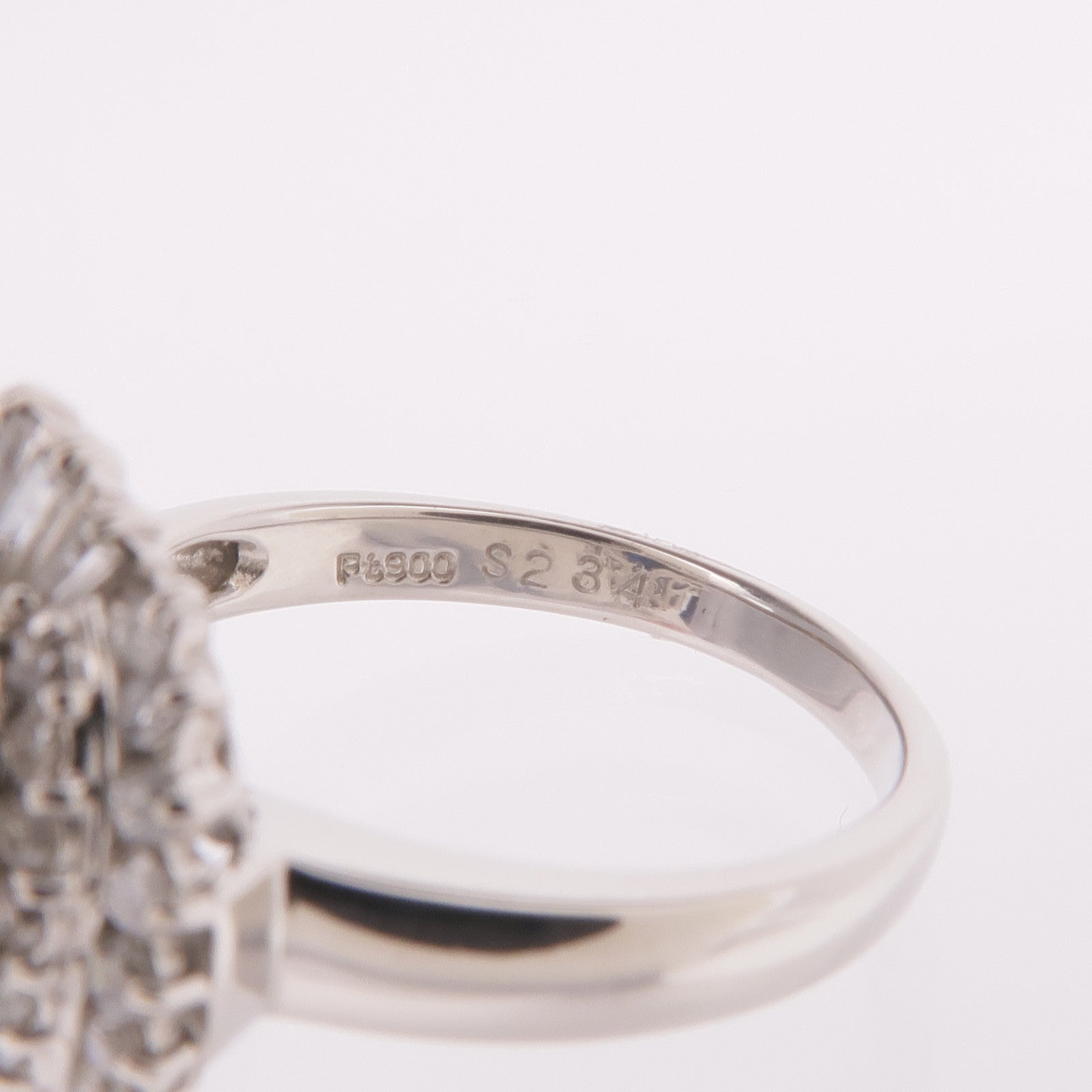 JEWELRY PT900鉑金Sapphire Diamond Ring藍寶石/鑽石戒指US#5.75