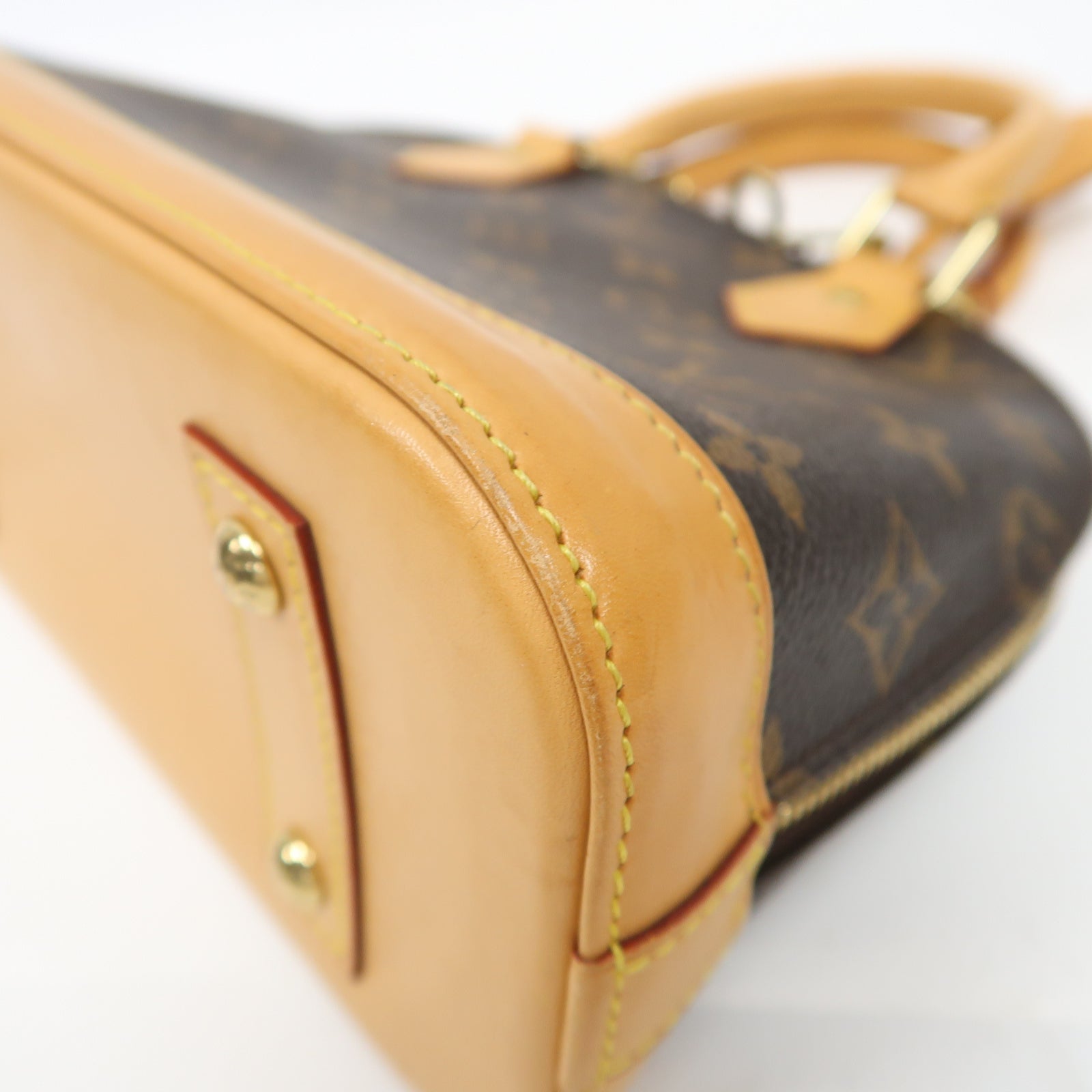 LOUIS VUITTON Monogram Alma BB金扣手挽肩背兩用袋啡色