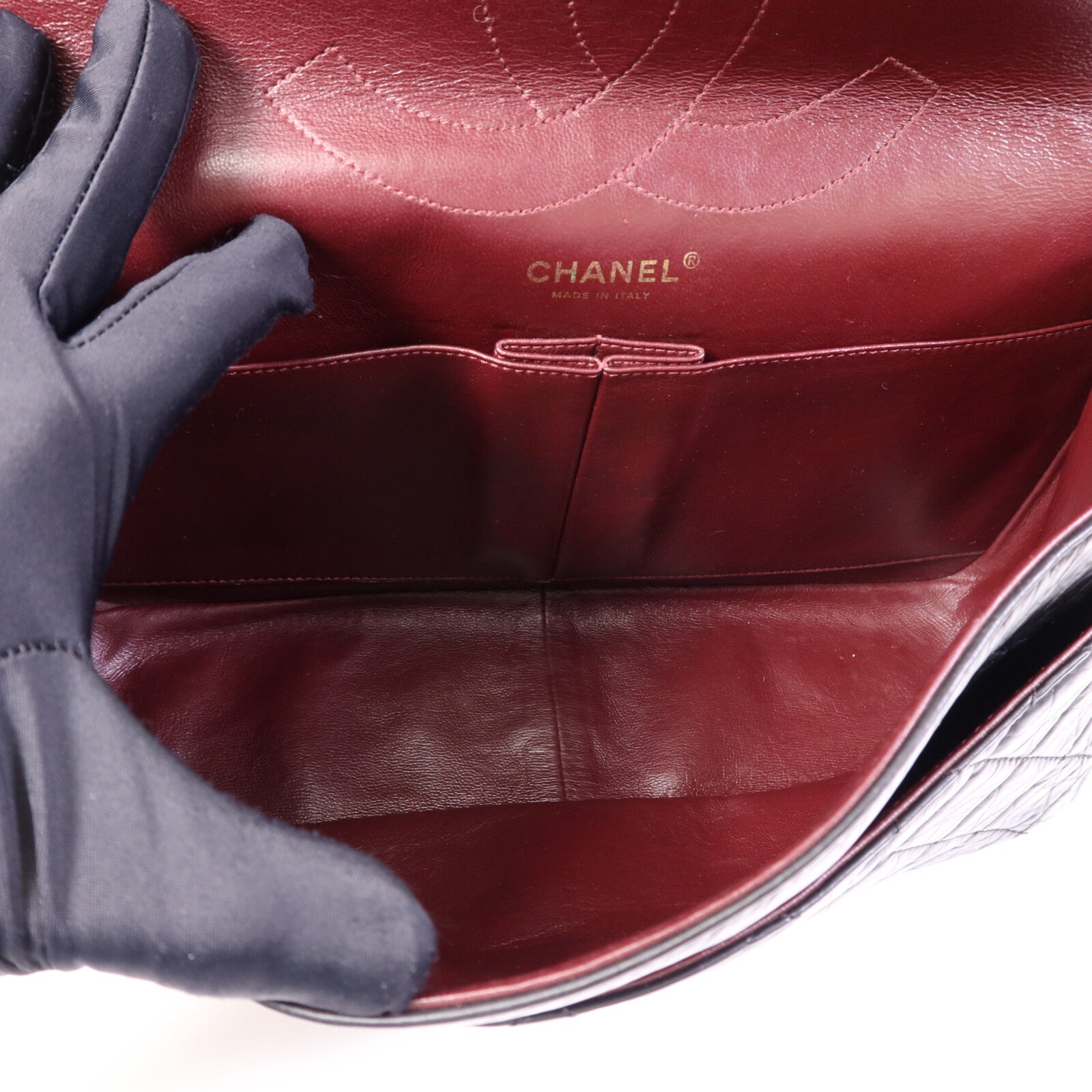 CHANEL 【激減優惠】牛皮皮革2.55 Large金扣鏈帶肩背袋