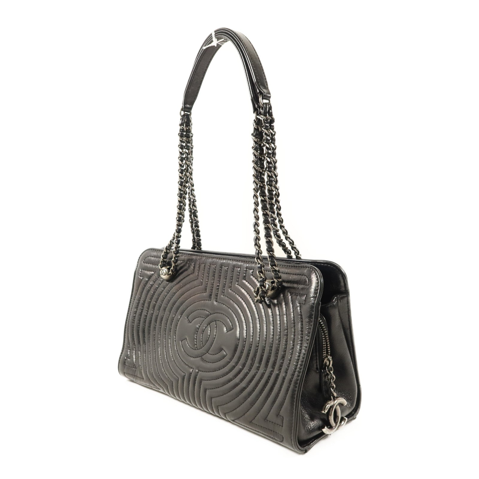 CHANEL 牛皮皮革Chain Shoulder鏈帶肩背袋
