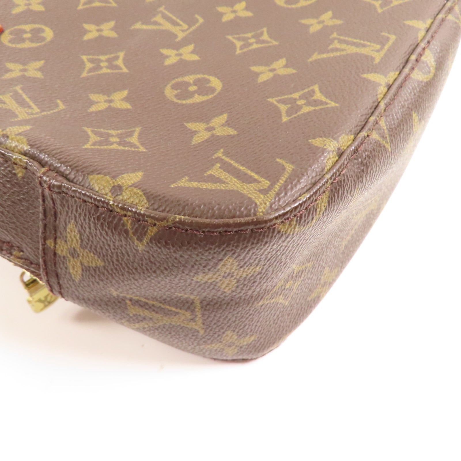 LOUIS VUITTON Monogram Spontini金扣手挽肩背兩用袋棕色