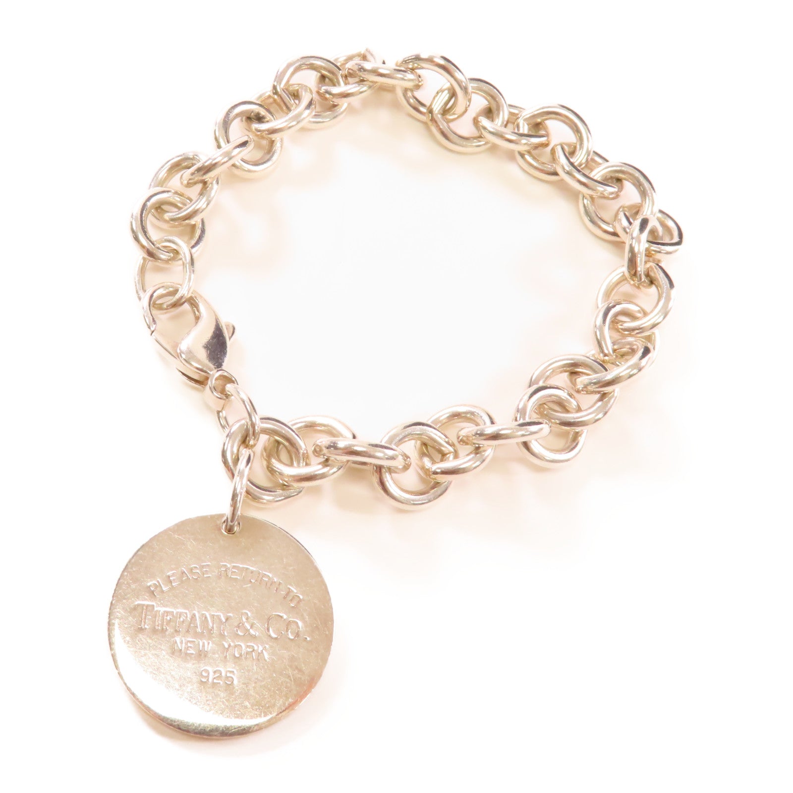 TIFFANY＆CO 925純銀Return to Tiffany Bracelet項鍊銀色