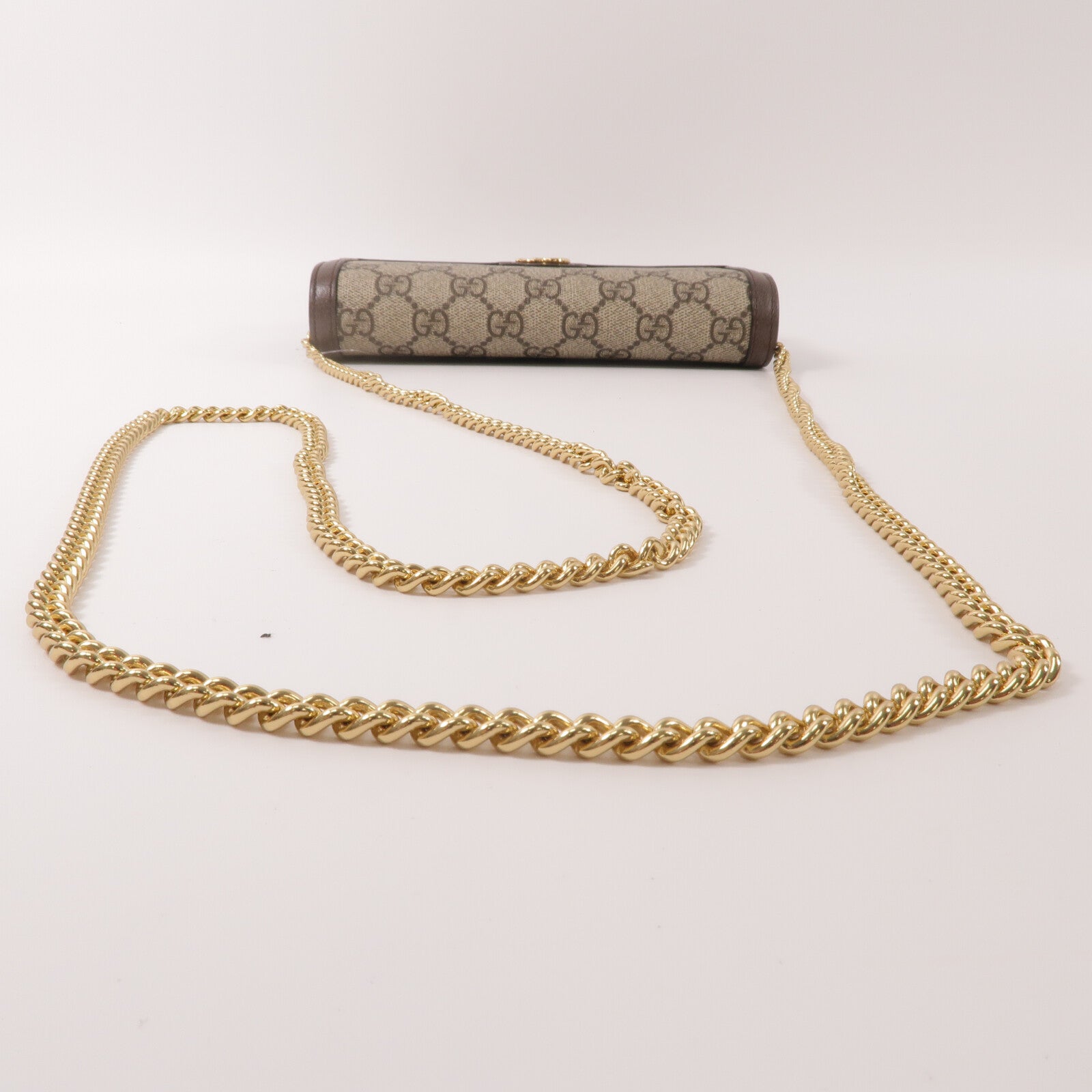 GUCCI 塗層帆布Ophidia Wallet With Chain鏈帶肩背袋