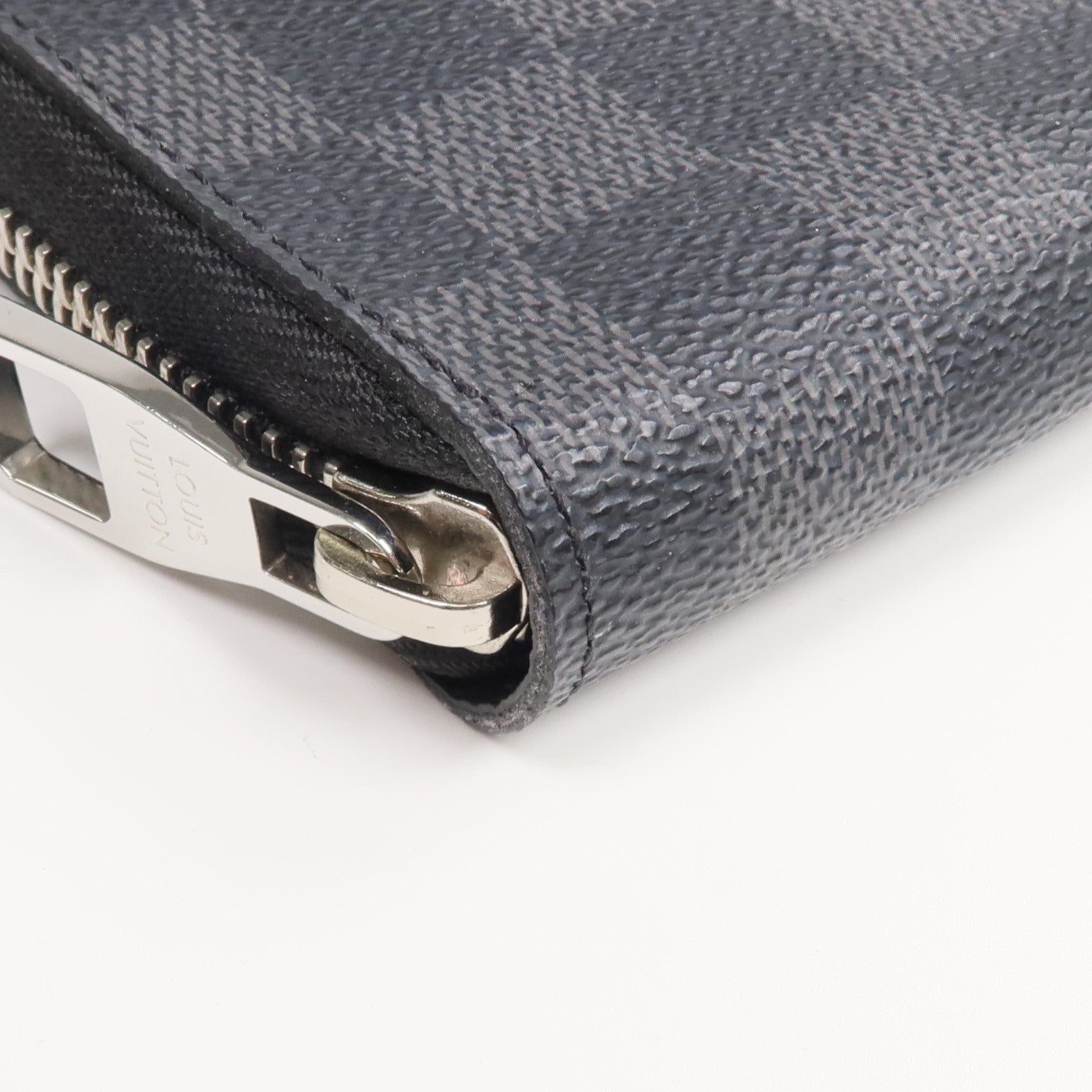 LOUIS VUITTON Damier Graphite Zipper Organizer銀扣長錢包