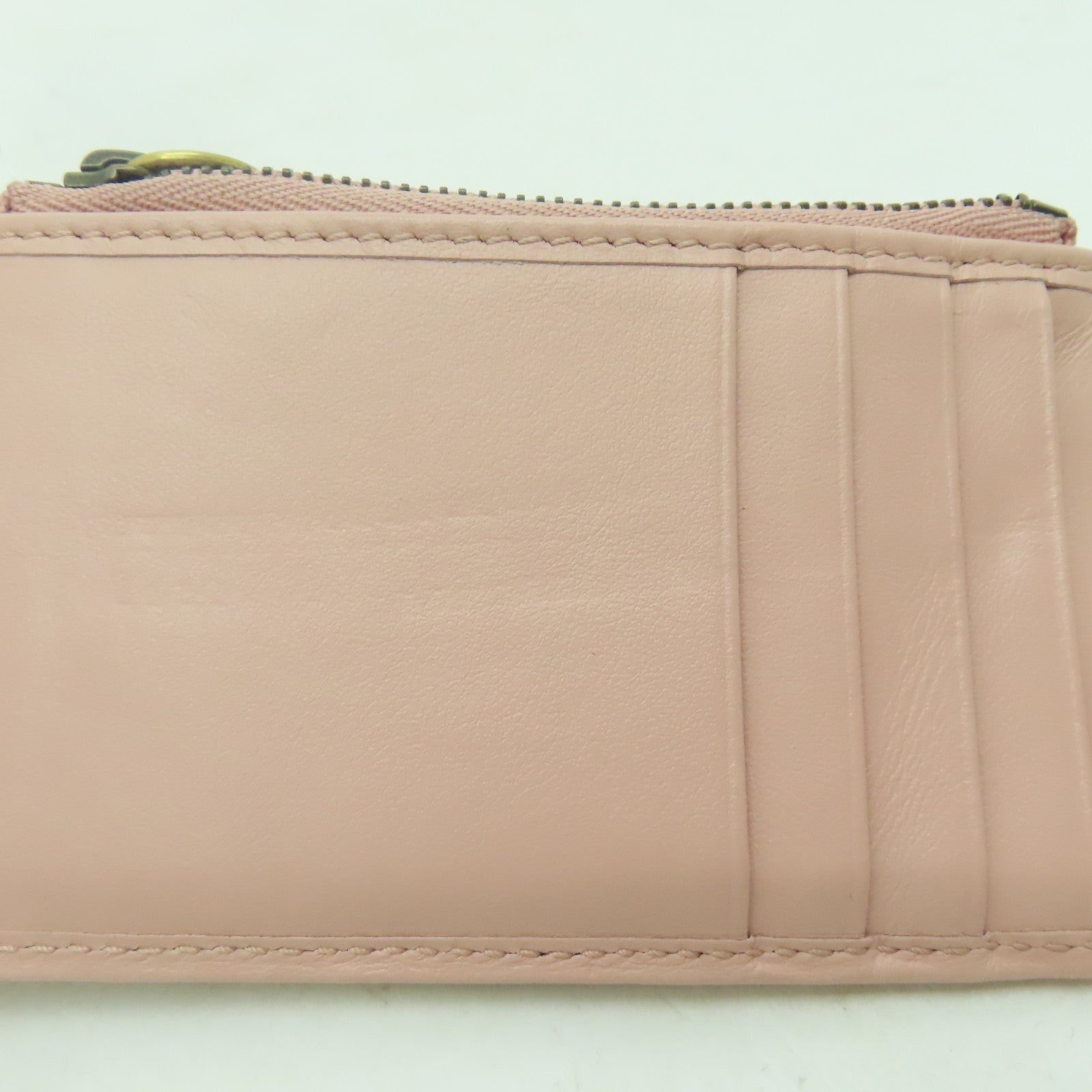 GUCCI 牛皮皮革Card Case金扣卡片套粉紅色