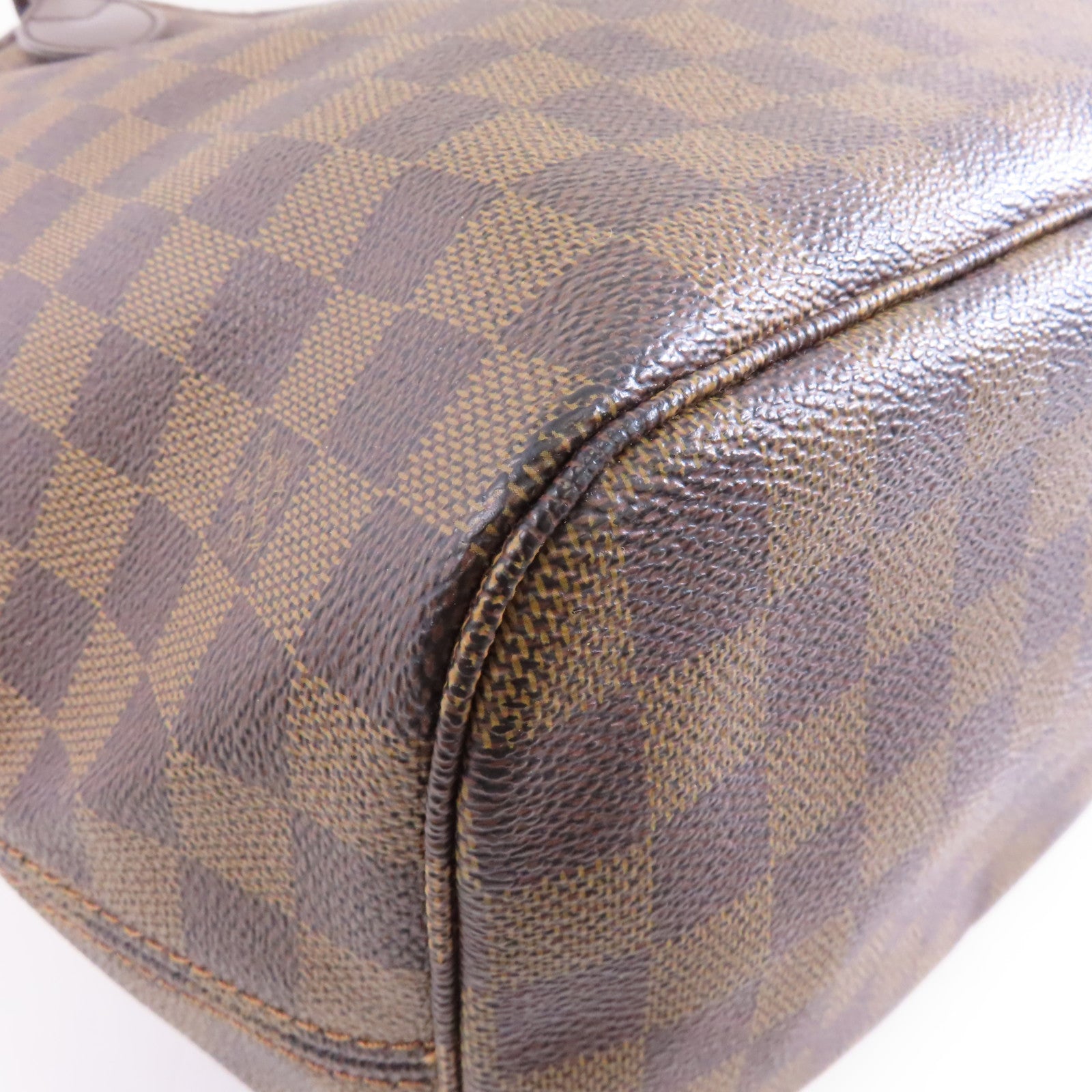 LOUIS VUITTON 【激減優惠】Damier Neverfull PM金扣肩背袋啡色