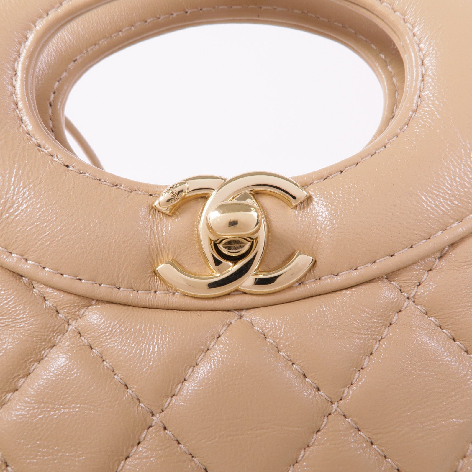 CHANEL 羊皮皮革Chanel 31 Mini金扣手挽肩背兩用袋