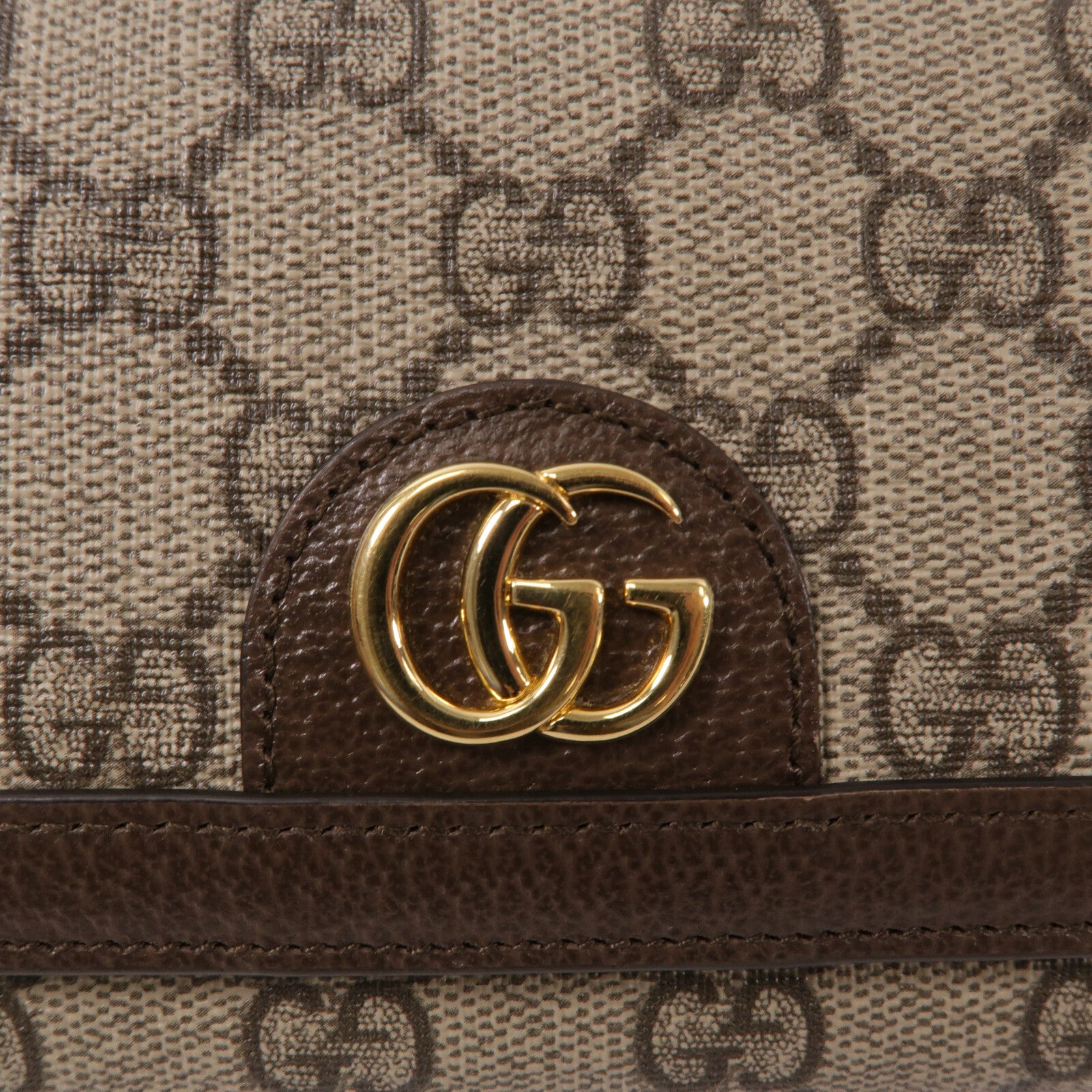 GUCCI 塗層帆布Ophidia Wallet With Chain鏈帶肩背袋