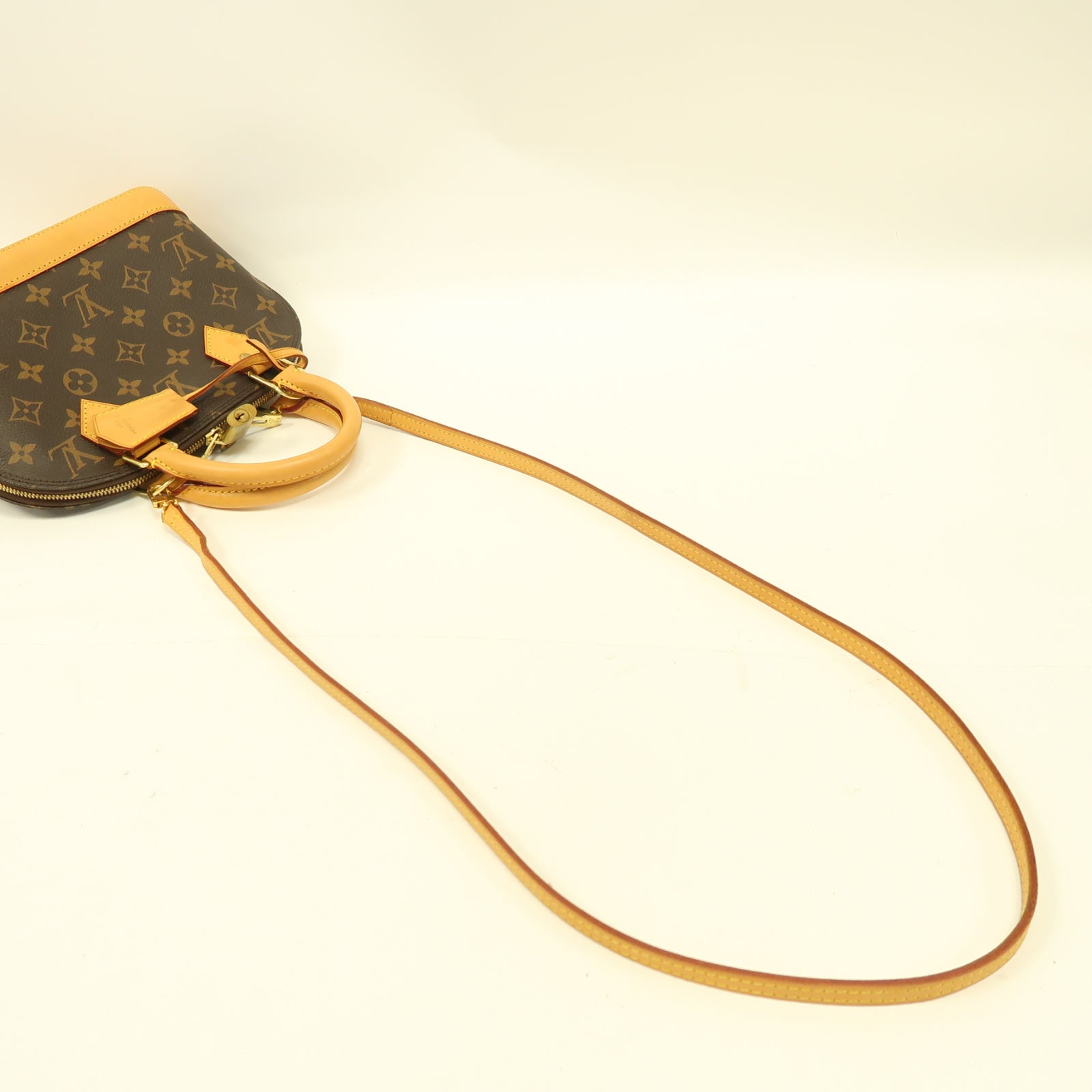 LOUIS VUITTON Monogram Alma BB金扣手挽肩背兩用袋啡色