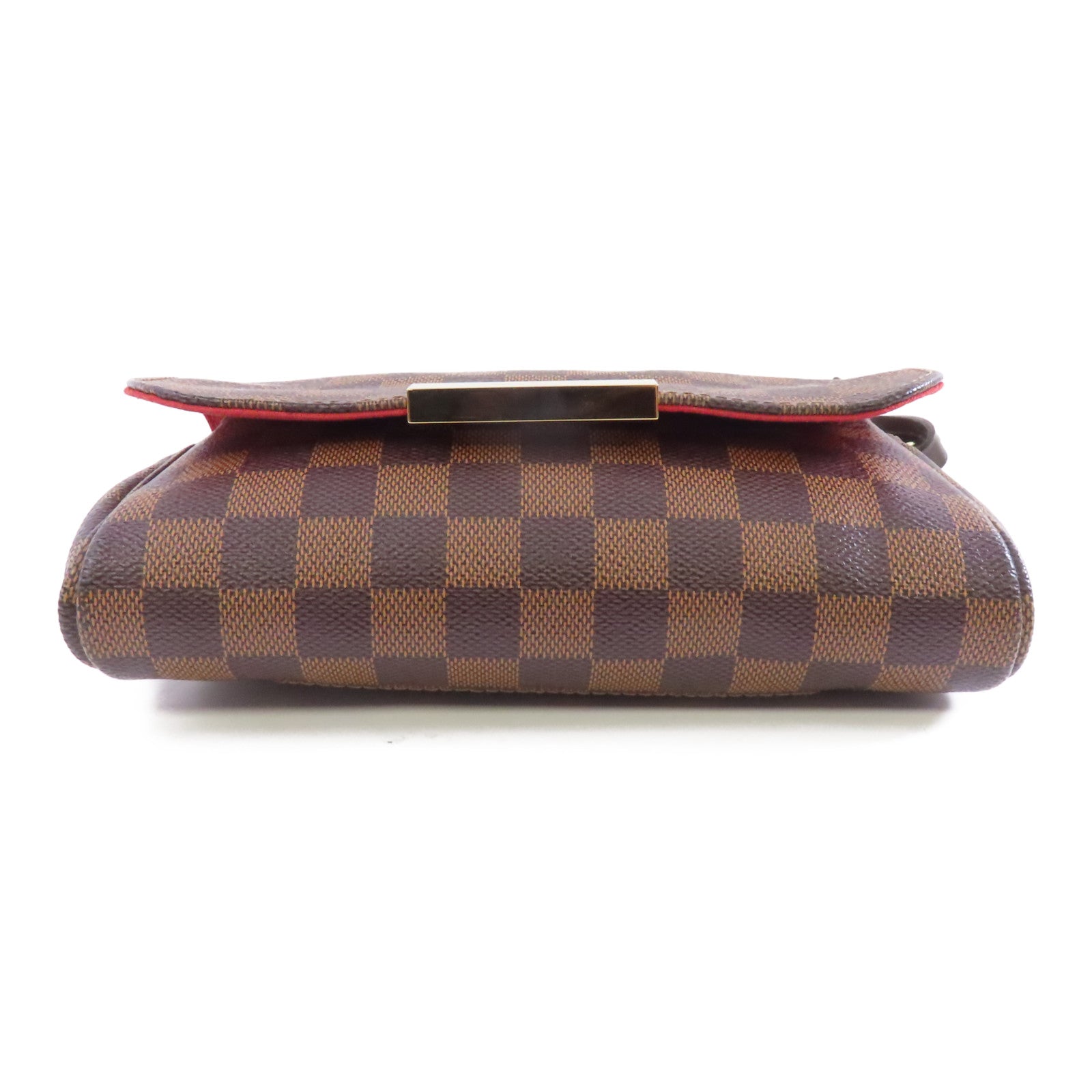 LOUIS VUITTON Damier Favroite PM金扣手挽肩背兩用袋棕色