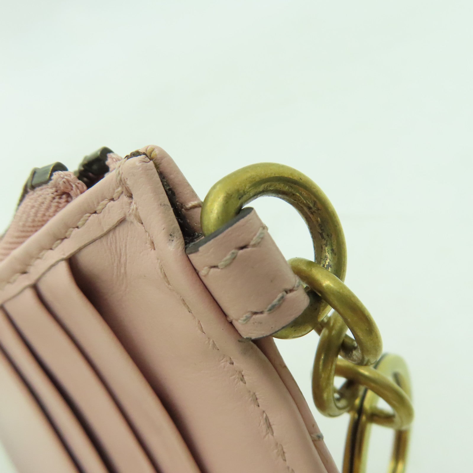 GUCCI 牛皮皮革Card Case金扣卡片套粉紅色