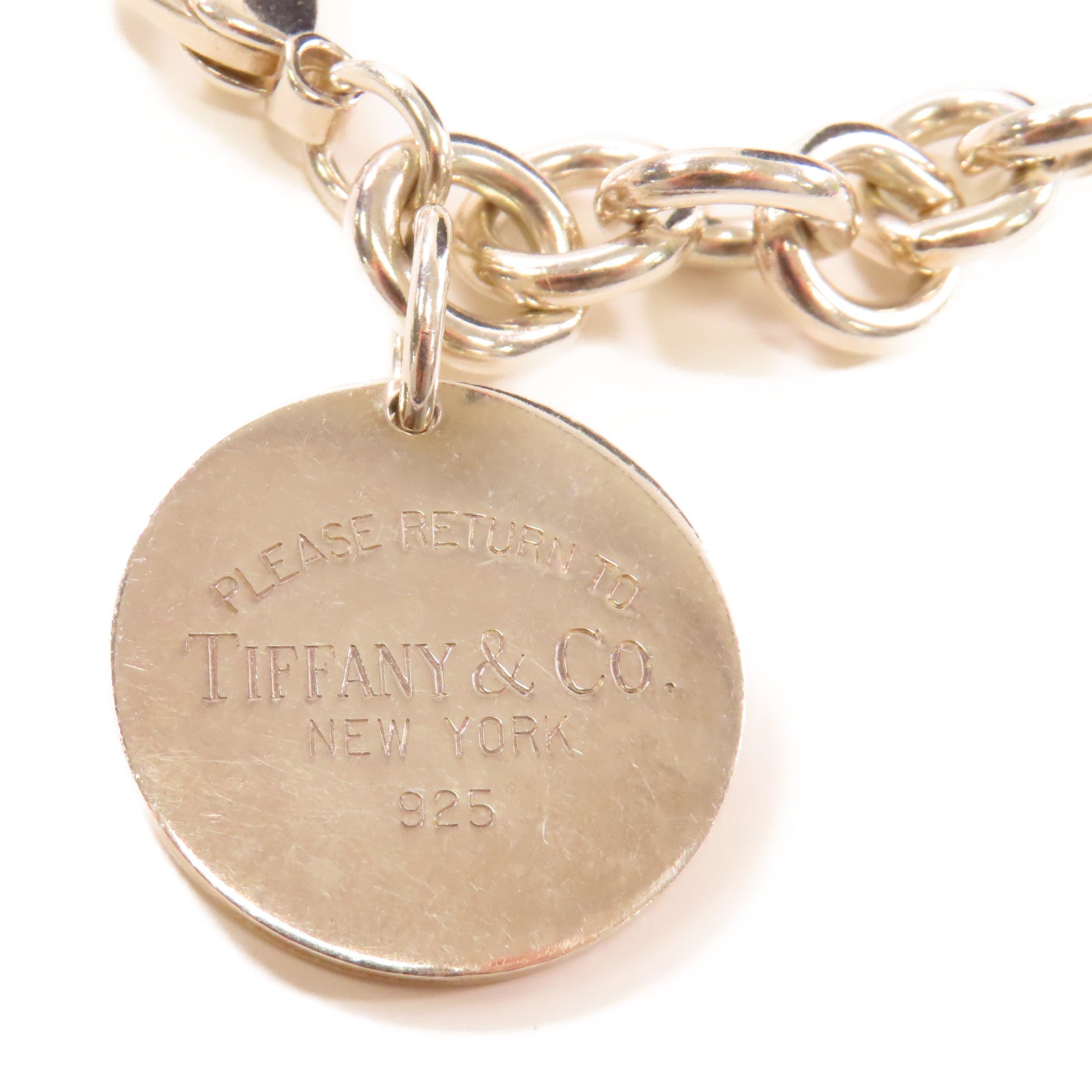 TIFFANY＆CO 925純銀Return to Tiffany Bracelet項鍊銀色