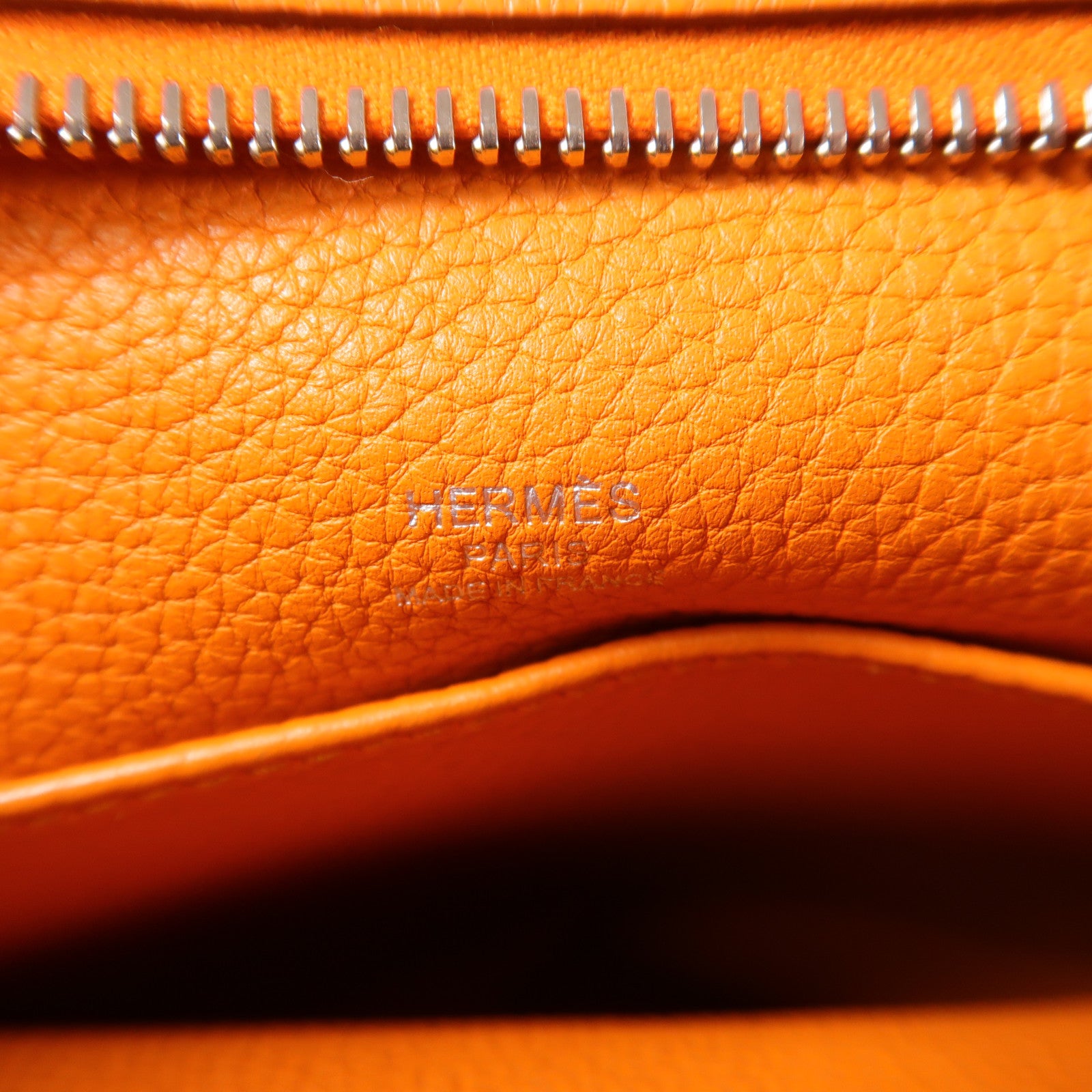 HERMES Clemence皮革Good News銀扣肩背袋