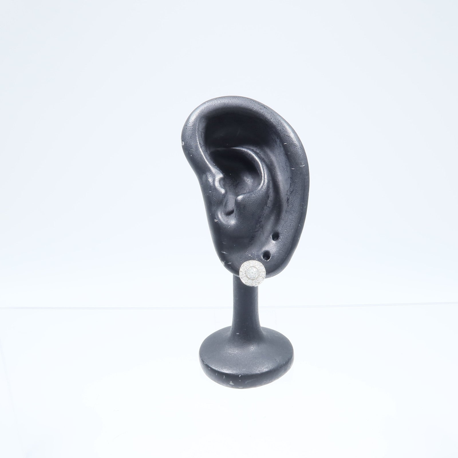 TIFFANY＆CO PT950鉑金Diamond Circle Earrings鑽石耳環
