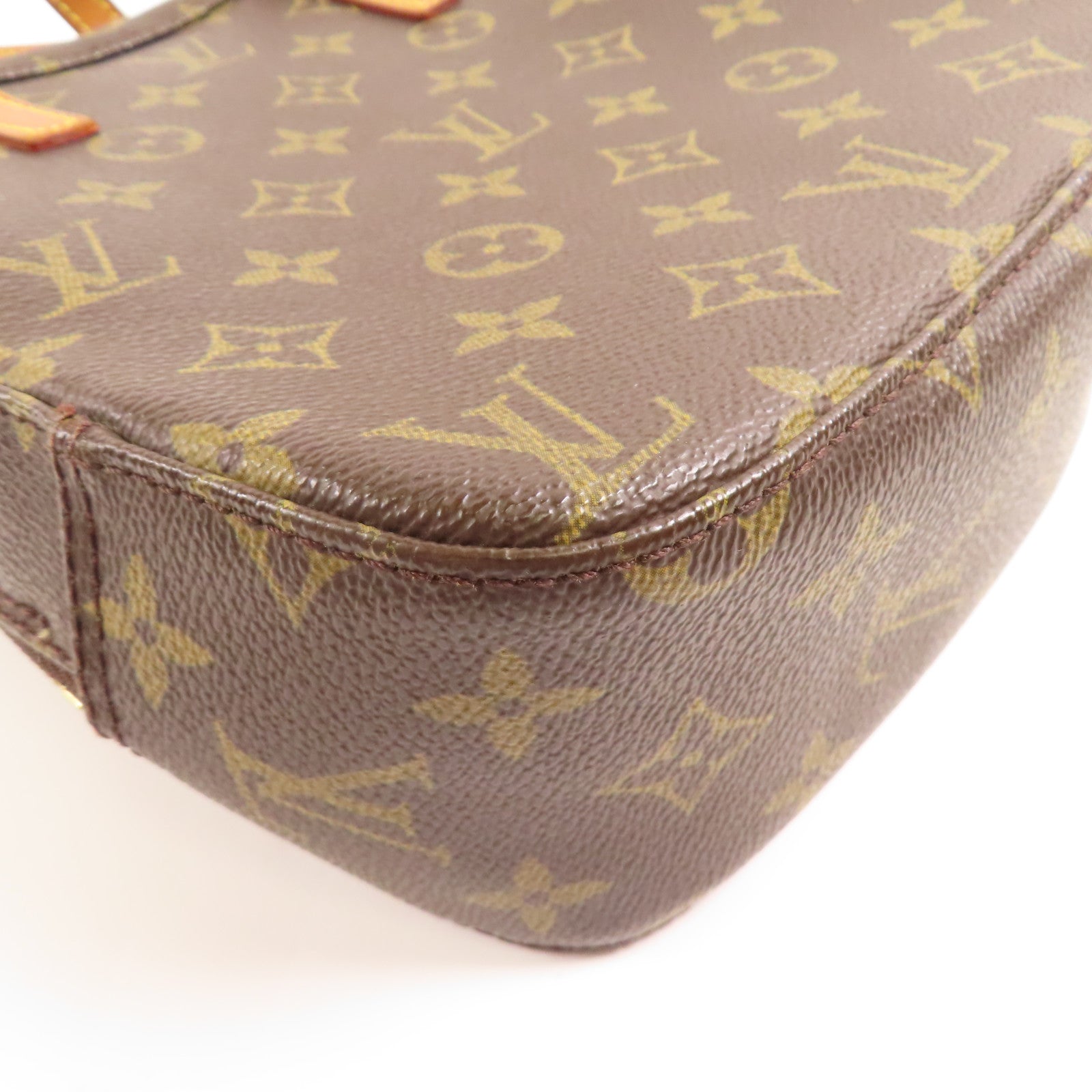LOUIS VUITTON Monogram Spontini金扣手挽肩背兩用袋棕色