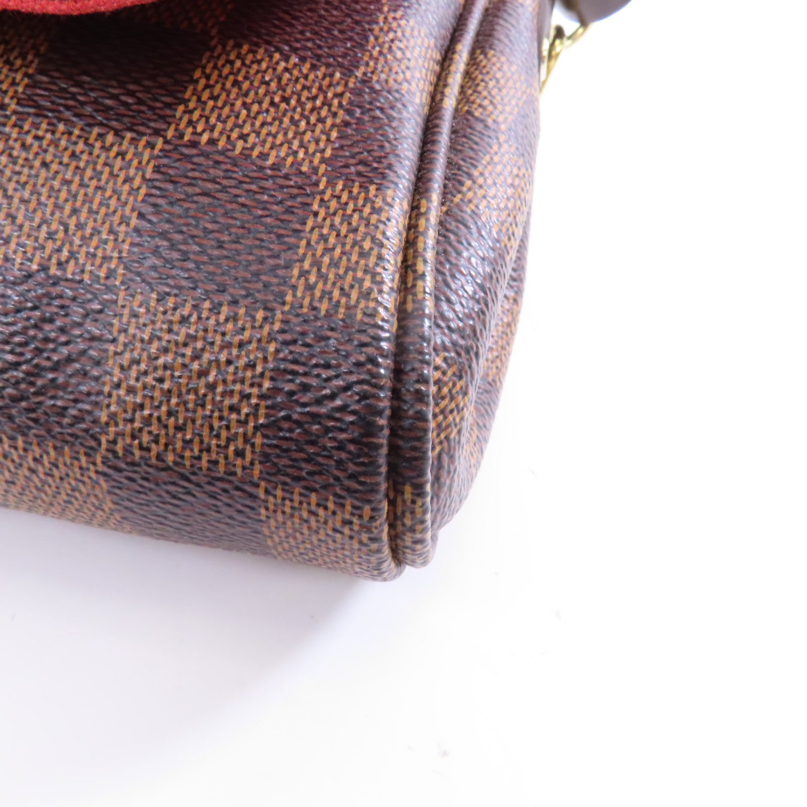 LOUIS VUITTON Damier Favroite PM金扣手挽肩背兩用袋棕色