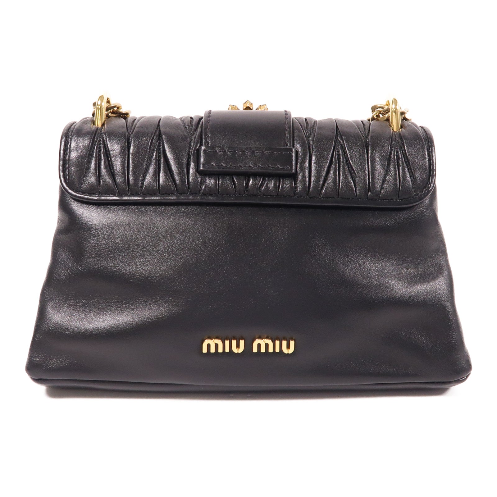 Miu Miu 皮革Chain Shoulder Bag鏈帶肩背袋
