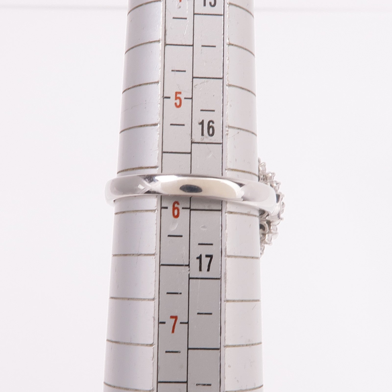 JEWELRY PT900鉑金Sapphire Diamond Ring藍寶石/鑽石戒指US#5.75