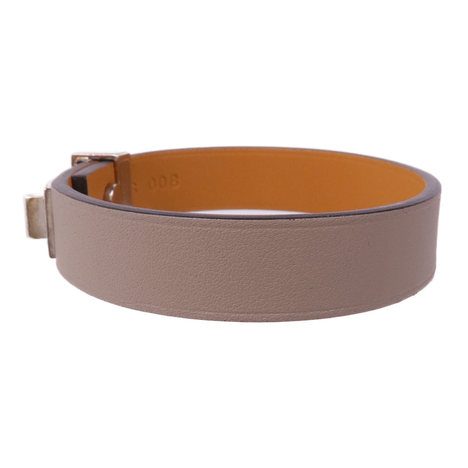 HERMES Swift皮革Mini Dog Bracelet銀扣手帶