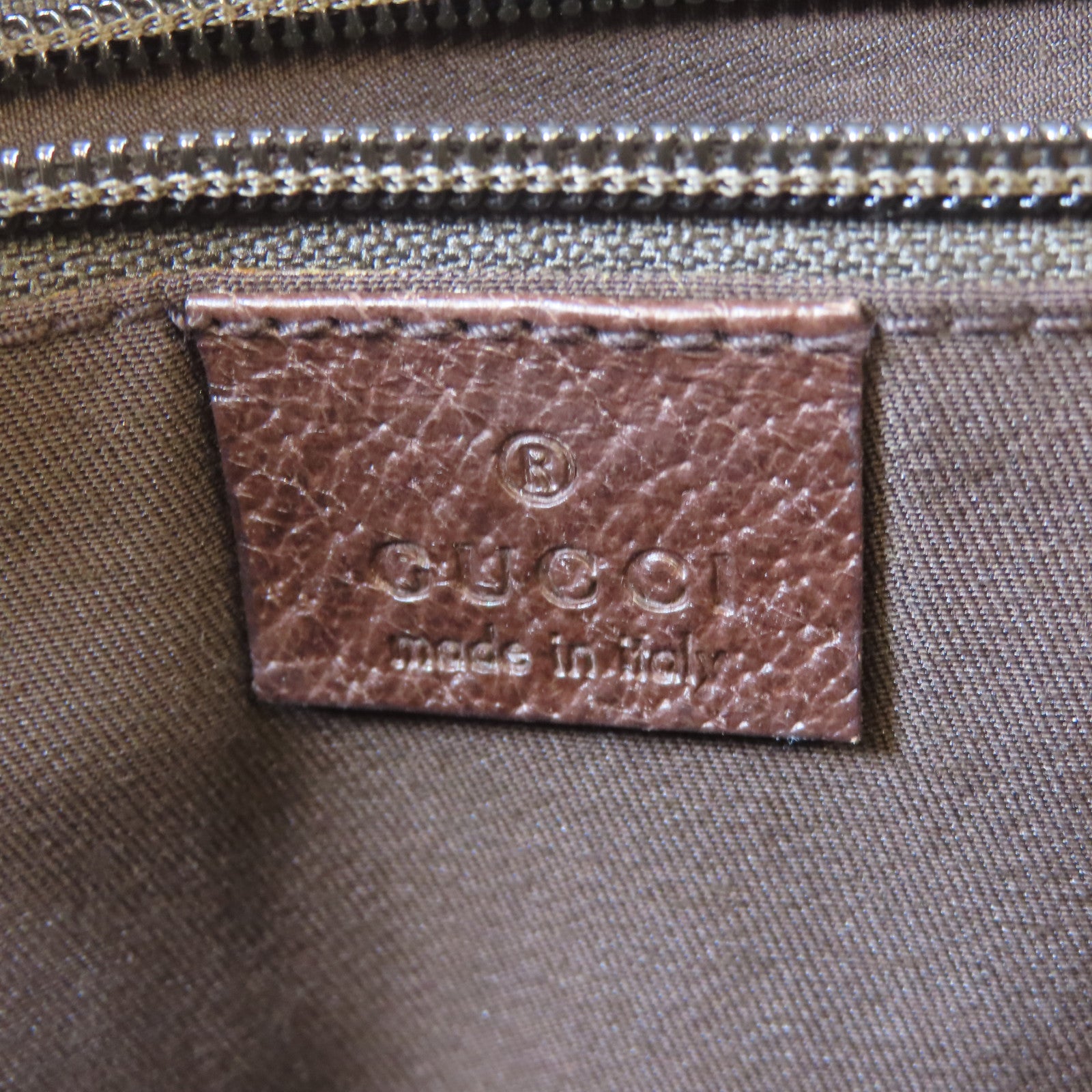 GUCCI 帆布Shoulder Bag銀扣肩背袋啡色