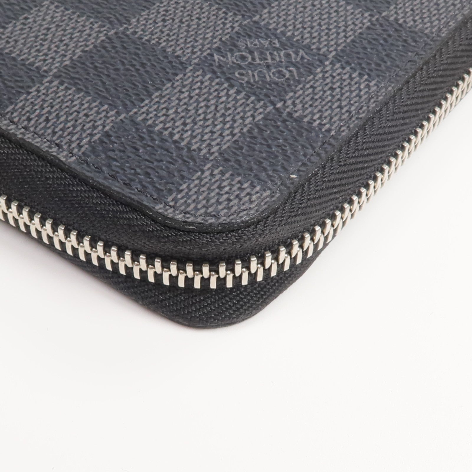 LOUIS VUITTON Damier Graphite Zipper Organizer銀扣長錢包