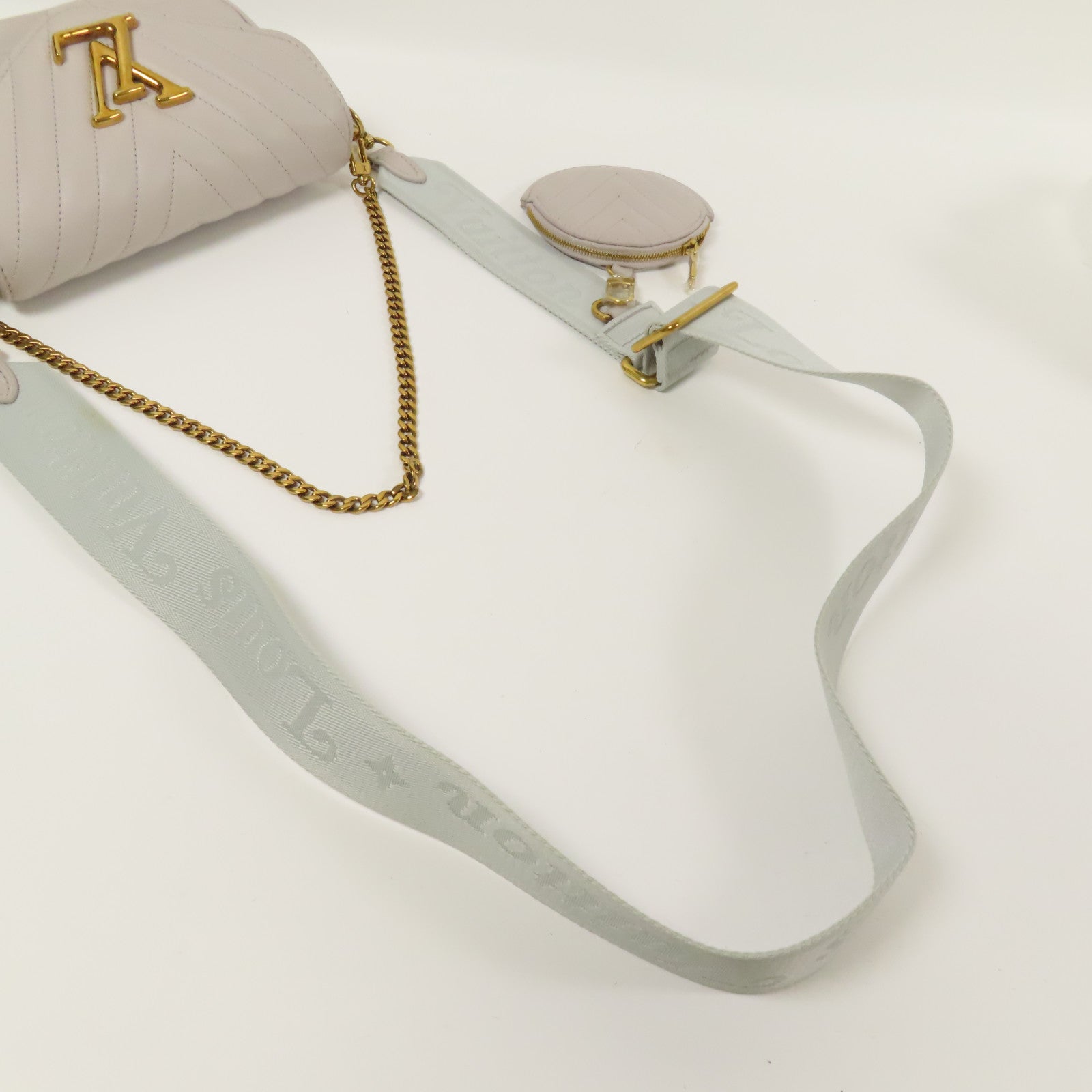 LOUIS VUITTON 牛皮皮革New Wave Multi Pochettem金扣手挽肩背兩用袋
