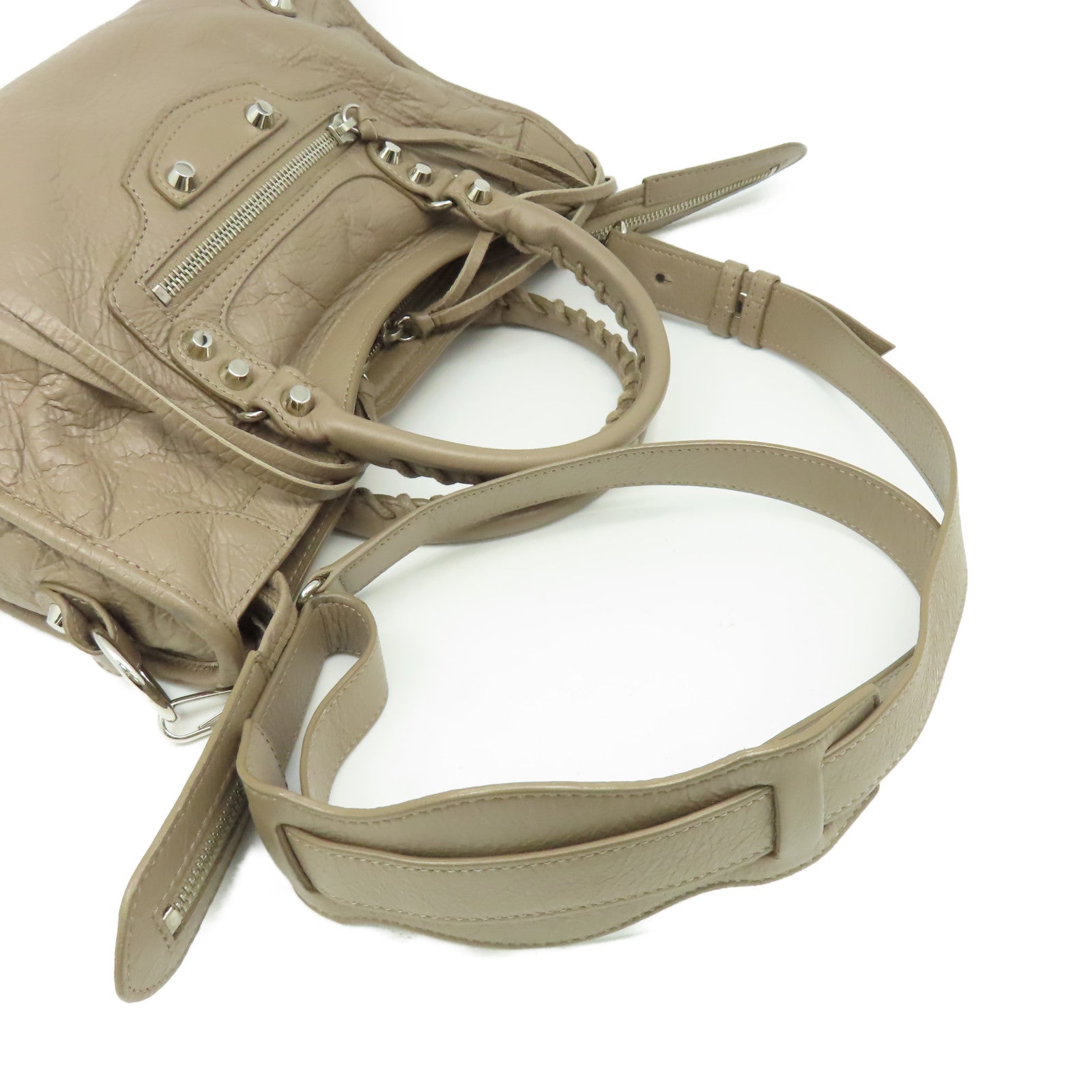 BALENCIAGA 【激減優惠】牛皮皮革City Small 2Way Shoulder Bag手挽肩背兩用袋啡色