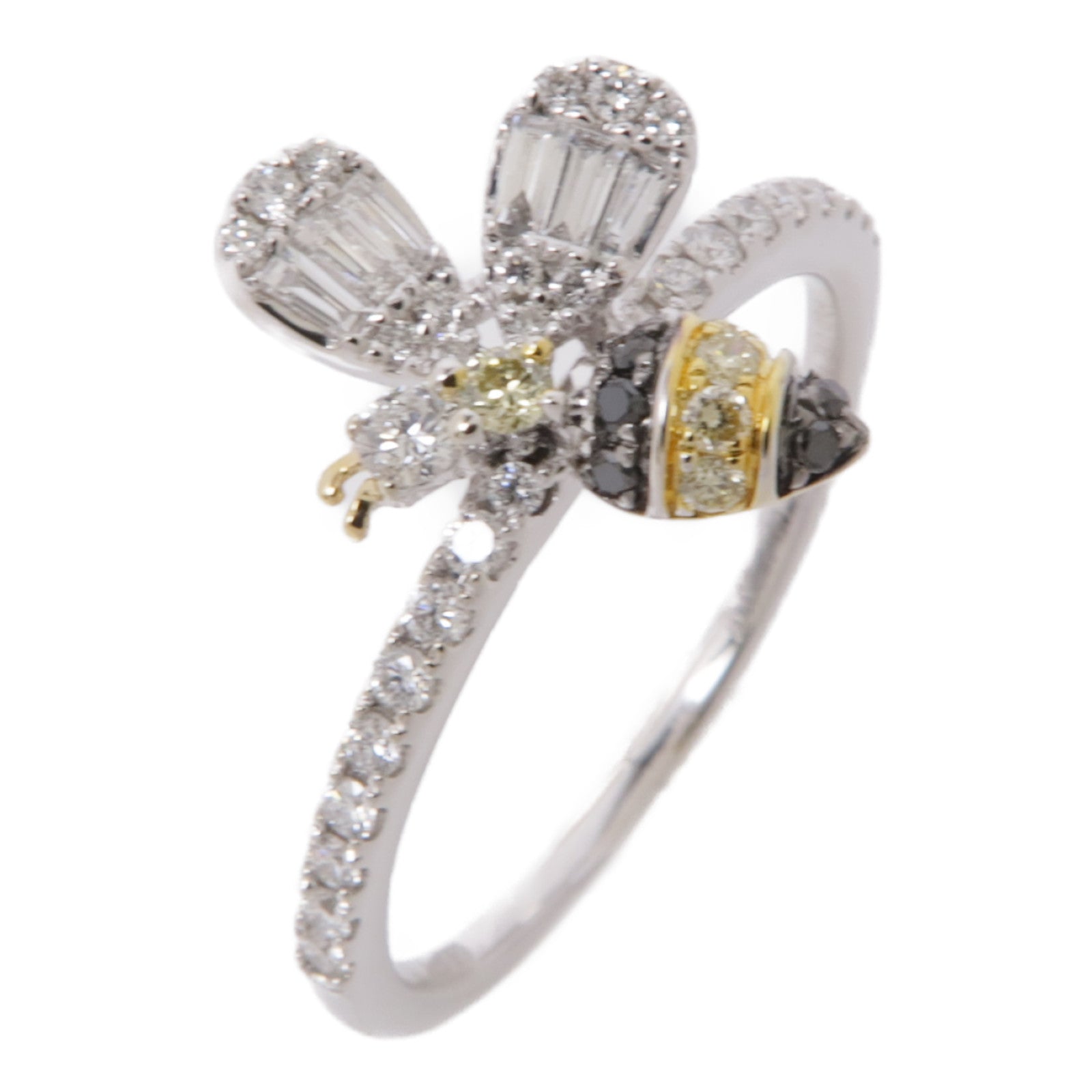 JEWELRY Diamond Ring 18K White Gold US#6.5