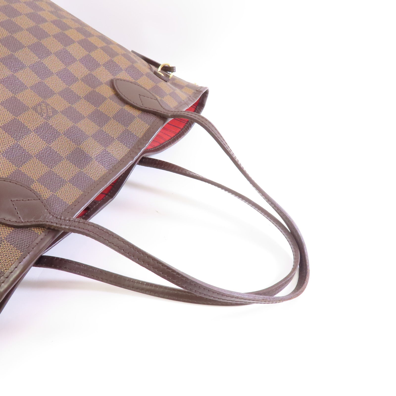 LOUIS VUITTON 【激減優惠】Damier Neverfull PM金扣肩背袋啡色