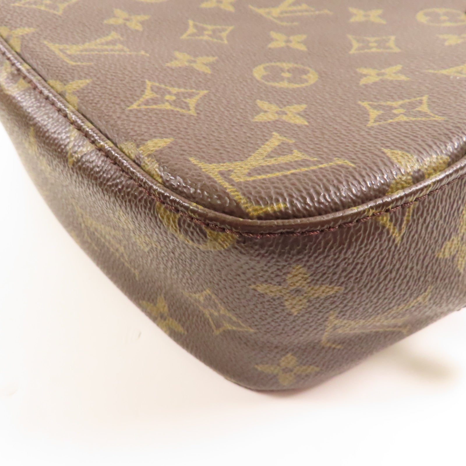 LOUIS VUITTON Monogram Spontini金扣手挽肩背兩用袋棕色