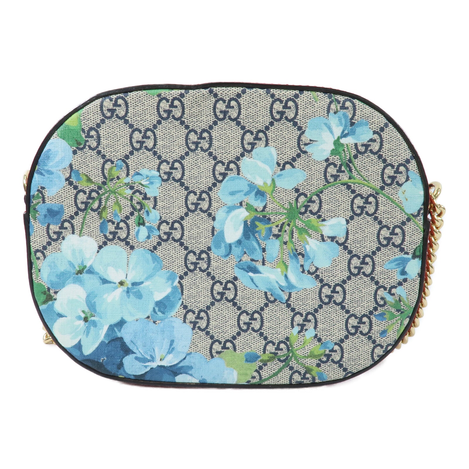 GUCCI 塗層帆布GG Supreme Blooms鏈帶肩背袋
