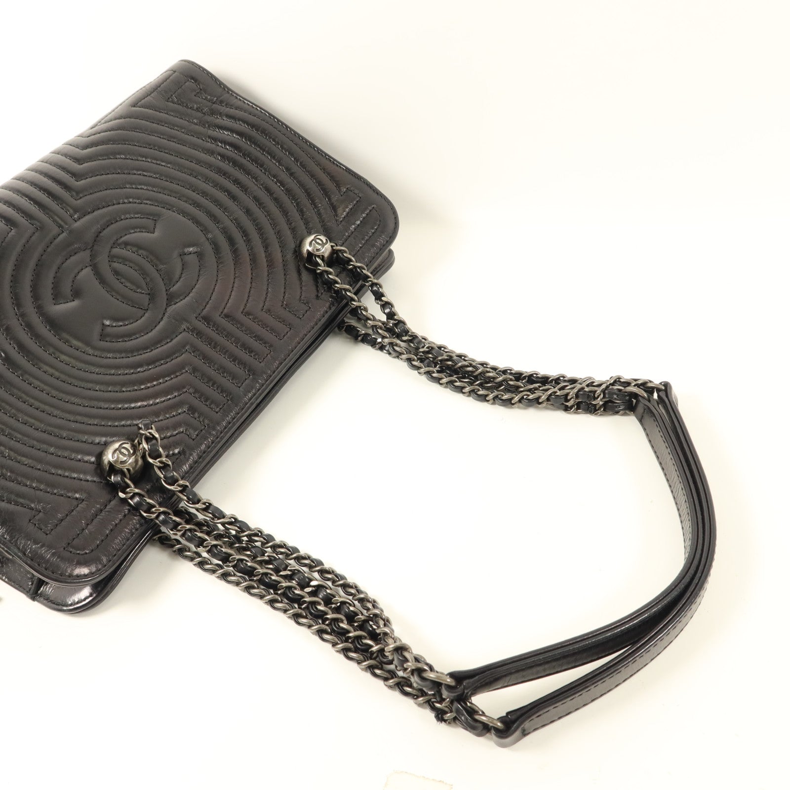 CHANEL 牛皮皮革Chain Shoulder鏈帶肩背袋