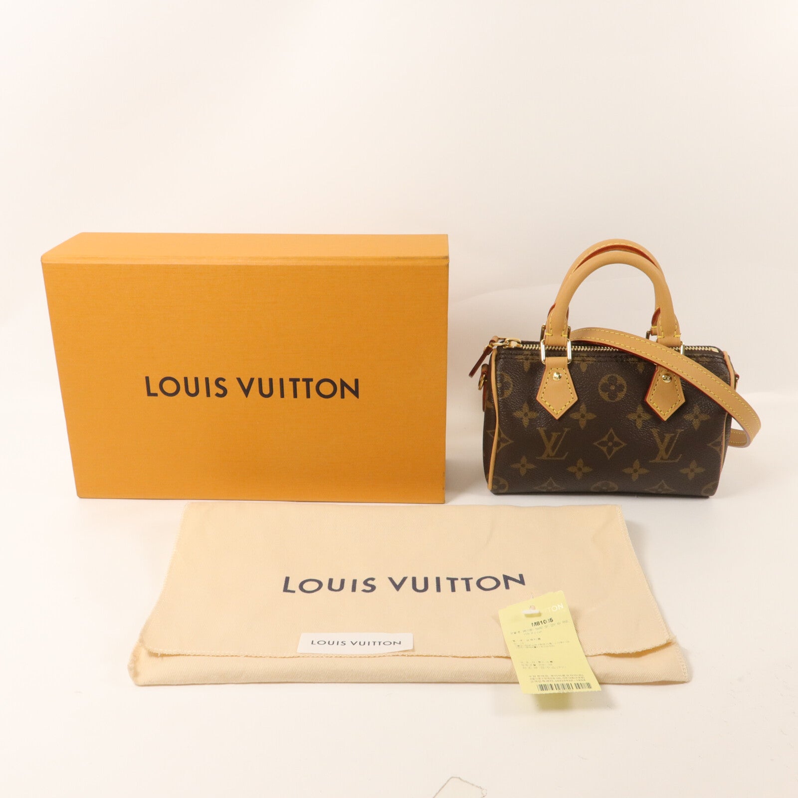 LOUIS VUITTON Monogram Nano Speedy手挽肩背兩用袋