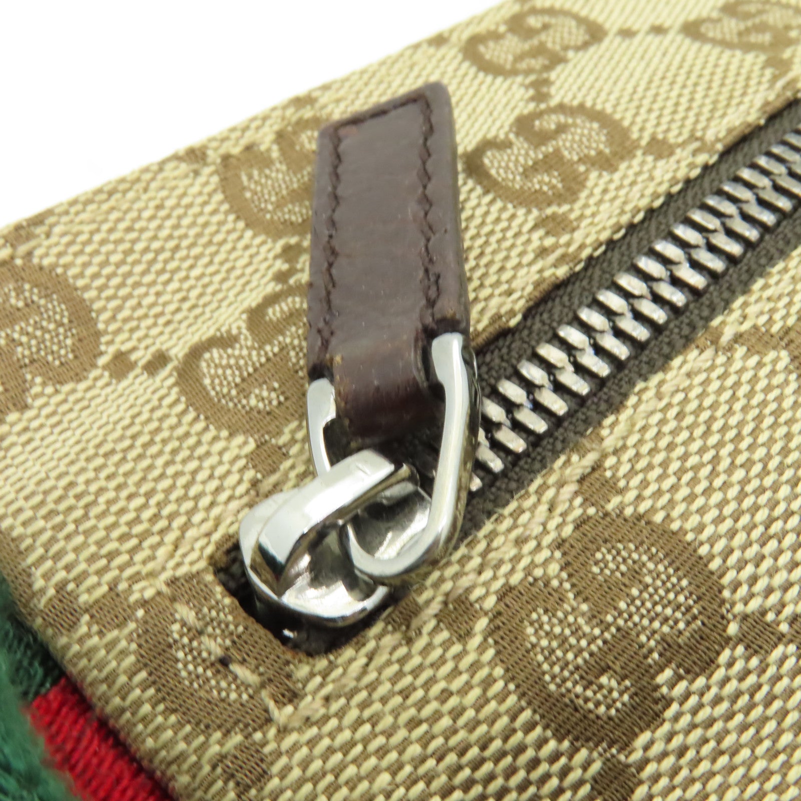 GUCCI 帆布Waist Bag銀扣腰包棕色