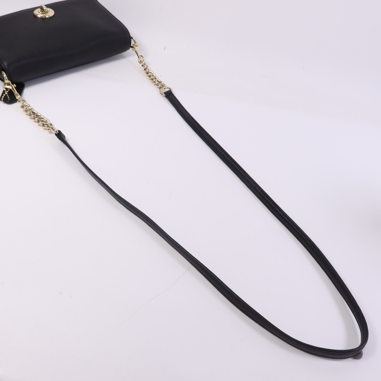 COACH 牛皮皮革Shoulder Bag金扣肩背袋