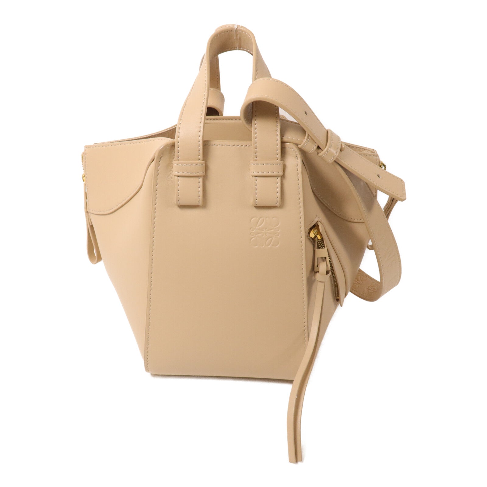 LOEWE 牛皮皮革Hammock Compact手挽肩背兩用袋