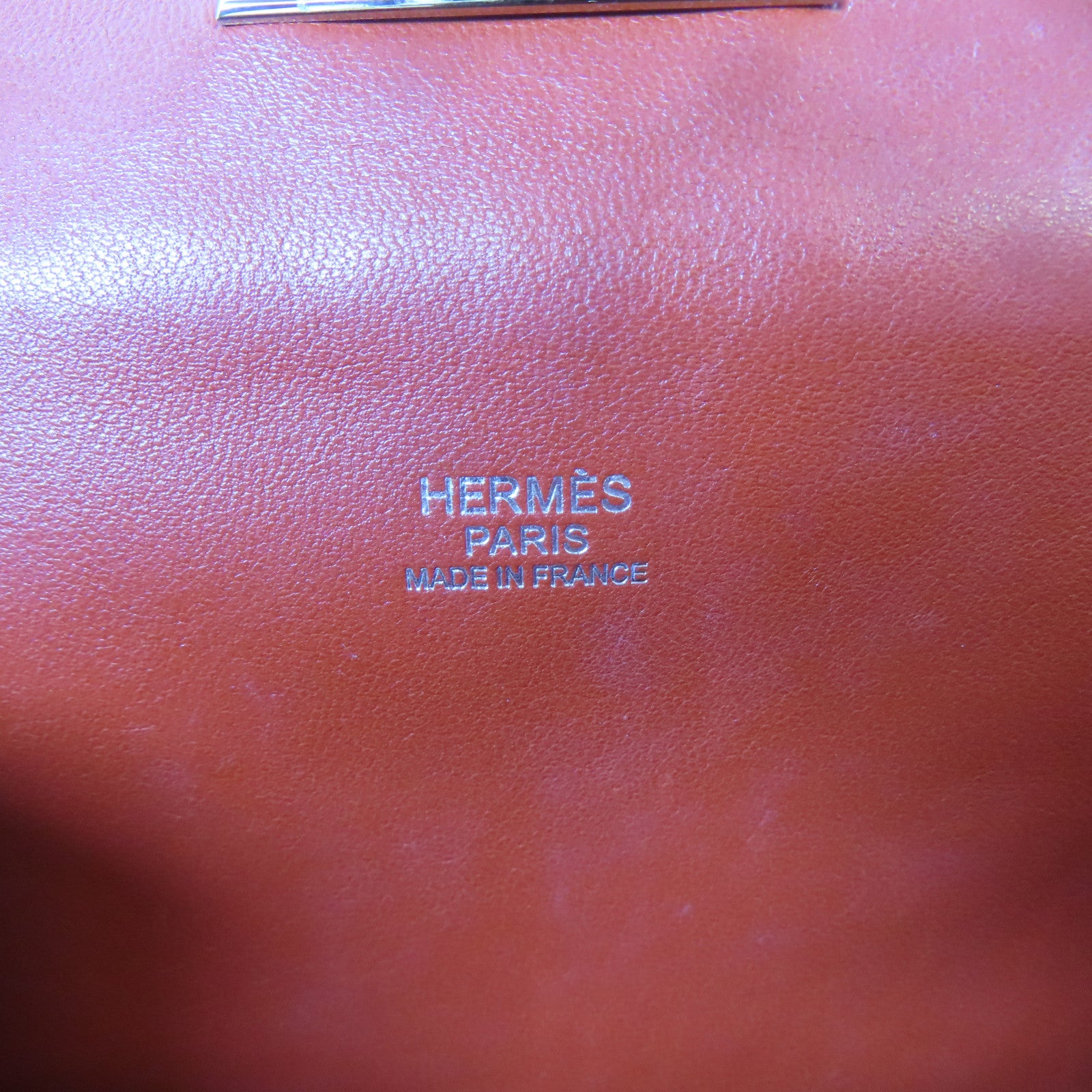 HERMES 【清倉大減價】Evercolor皮革Toolbox 20銀扣手挽肩背兩用袋Potiron/橙紅色