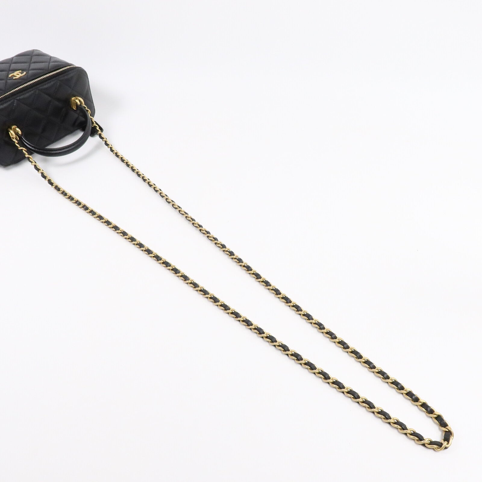 CHANEL 羊皮皮革Vanity Case Top Handle手挽肩背兩用袋