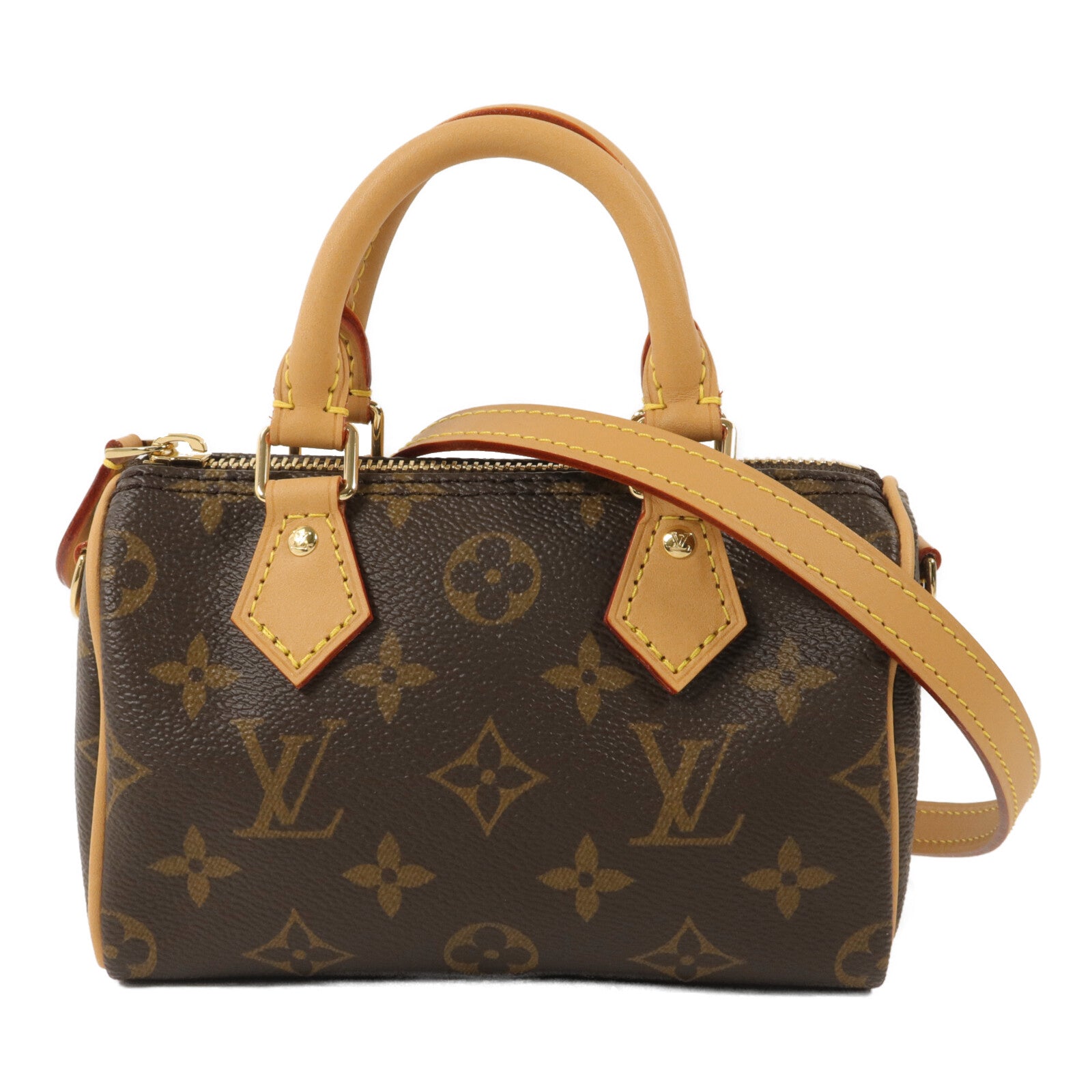 LOUIS VUITTON Monogram Nano Speedy手挽肩背兩用袋