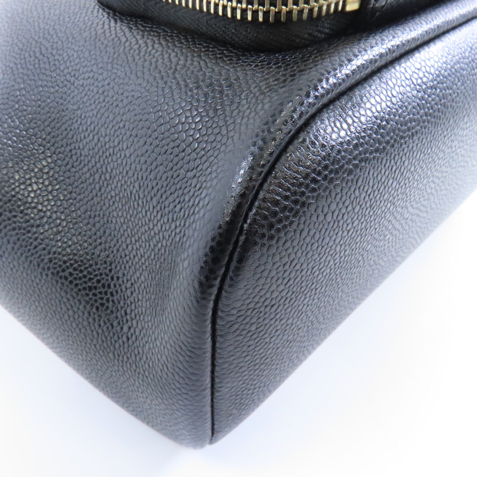 CHANEL Caviar皮革Affinity Bucket金扣鏈帶肩背袋黑色